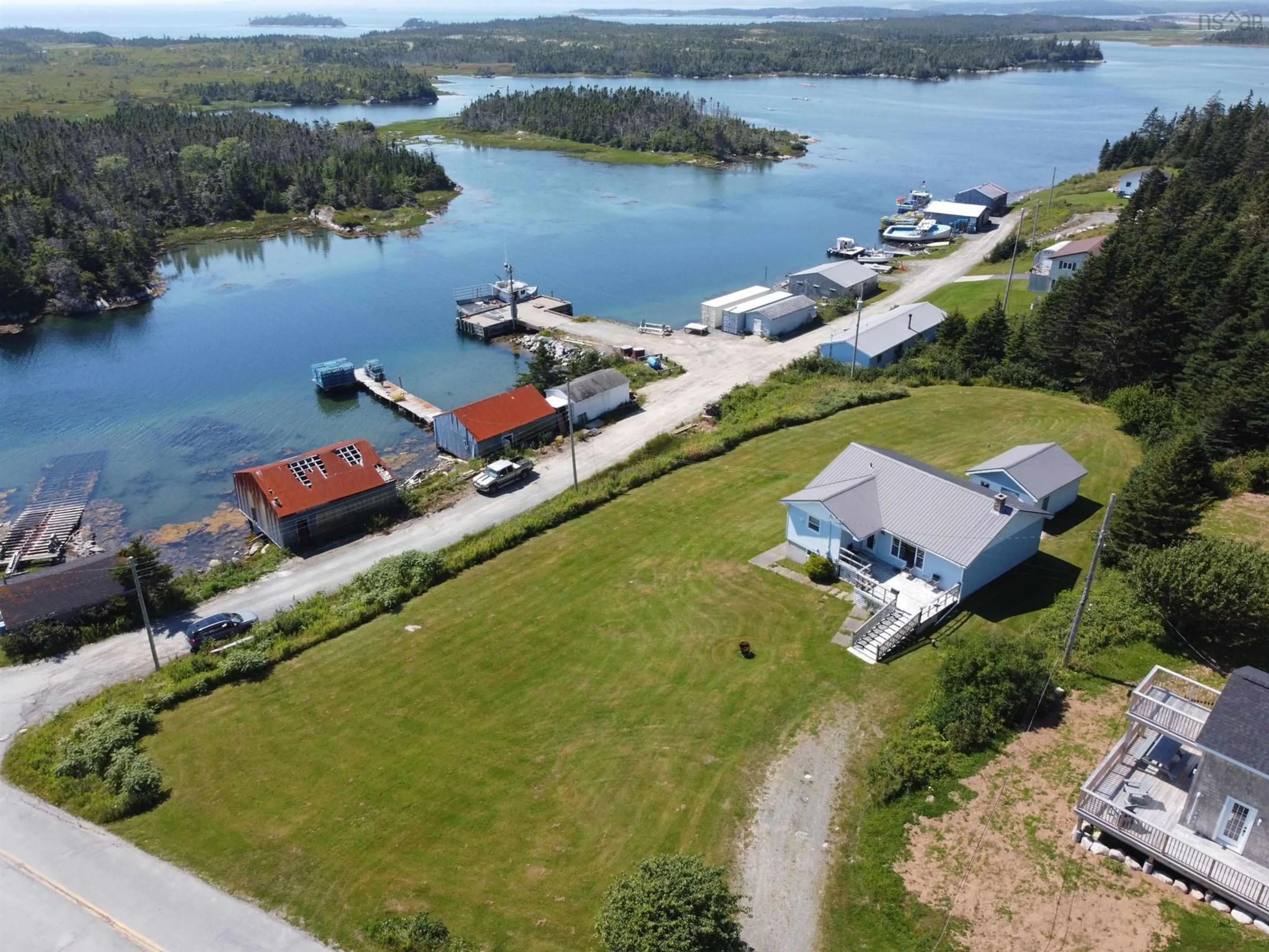 A pic from outside/outdoor area/front of a property/back of a property/a pic from drone, water/lake/river/ocean view for 570 Little Harbour Rd, Little Harbour Nova Scotia B0J 2L0