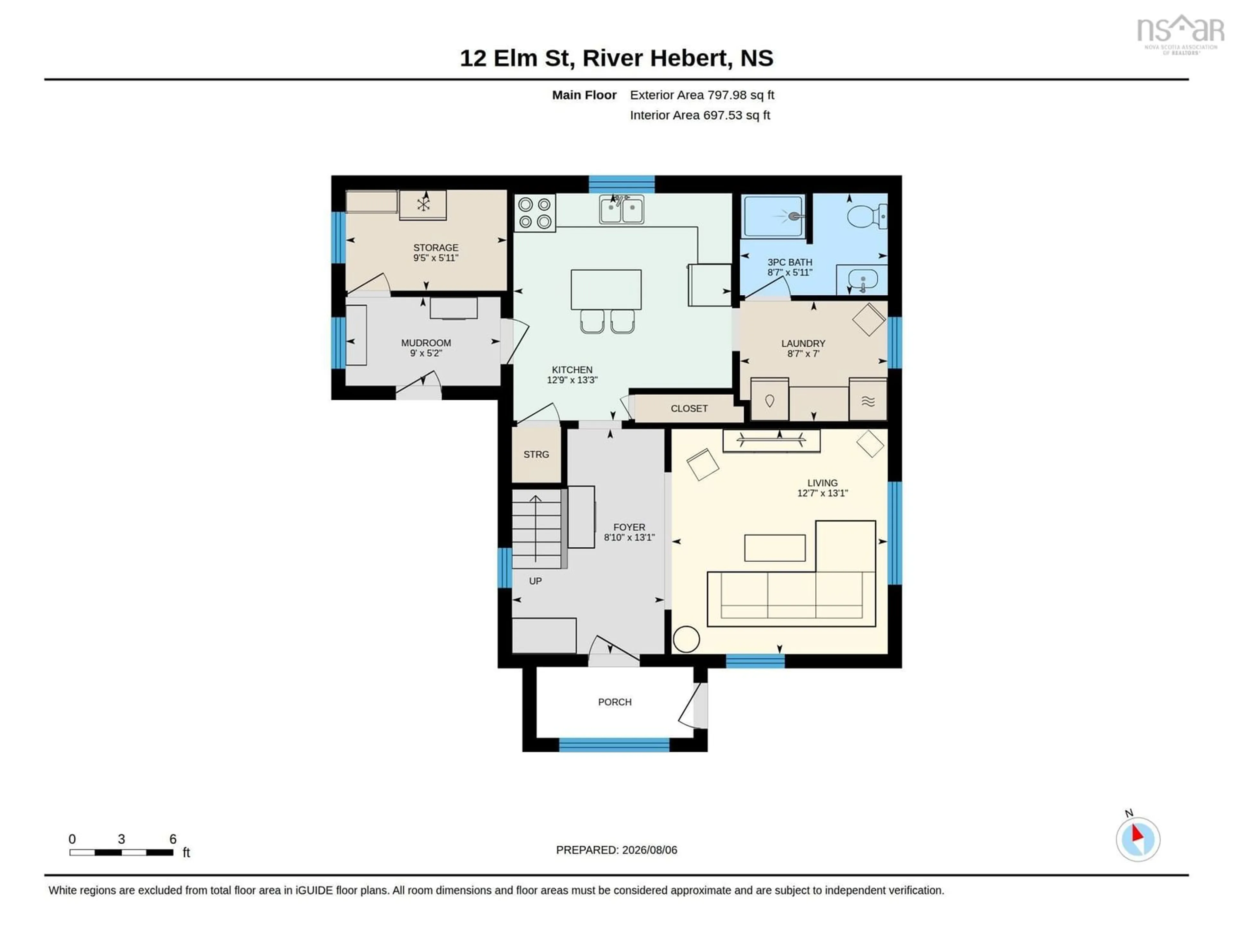 Floor plan for 12 Elm St, River Hebert Nova Scotia B0L 1G0