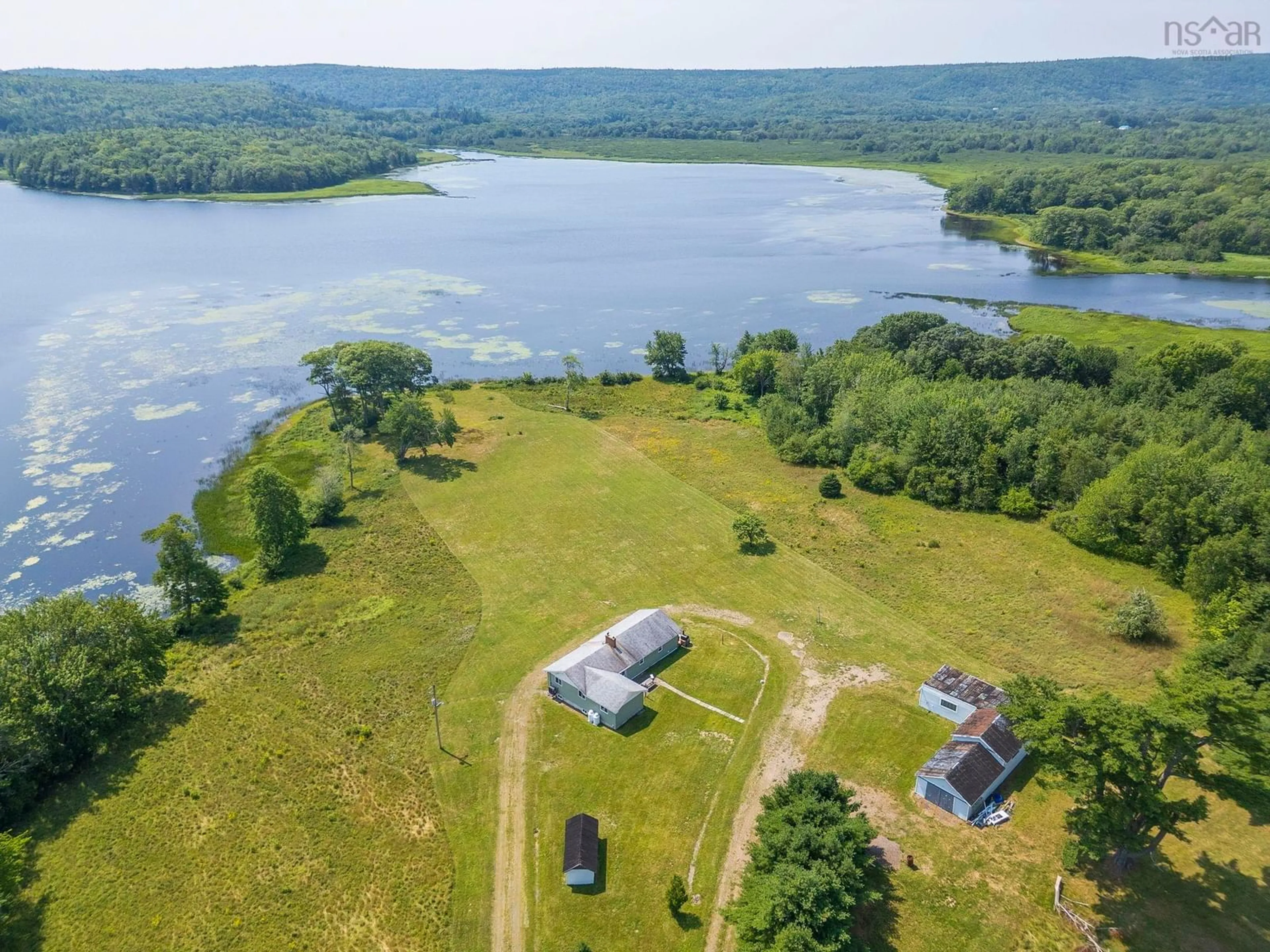 A pic from outside/outdoor area/front of a property/back of a property/a pic from drone, water/lake/river/ocean view for 11703 Highway#7 Hwy, Aspen Nova Scotia B0H 1E0