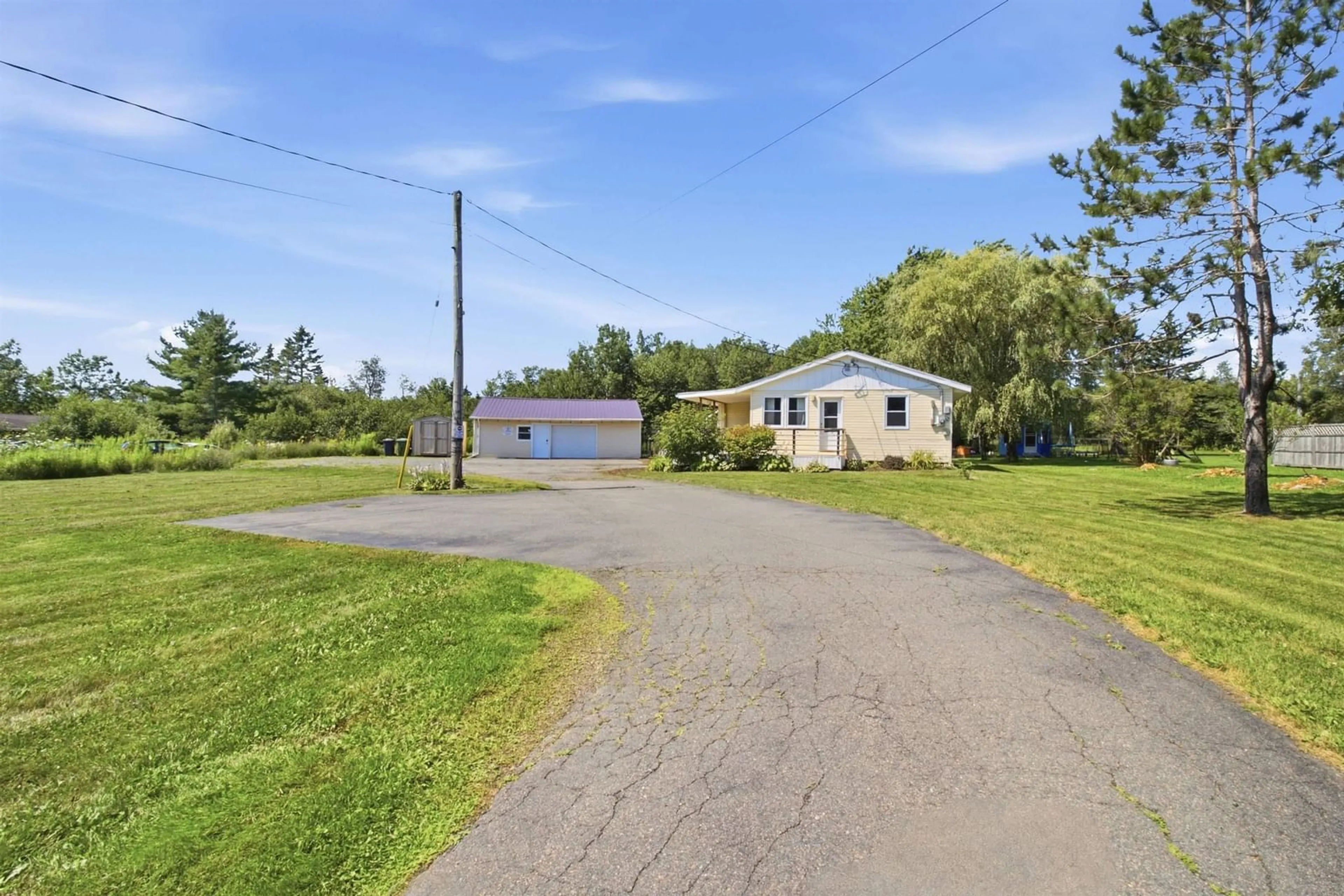 A pic from outside/outdoor area/front of a property/back of a property/a pic from drone, street for 1096 Highway 2, Hilden Nova Scotia B0N 1C0