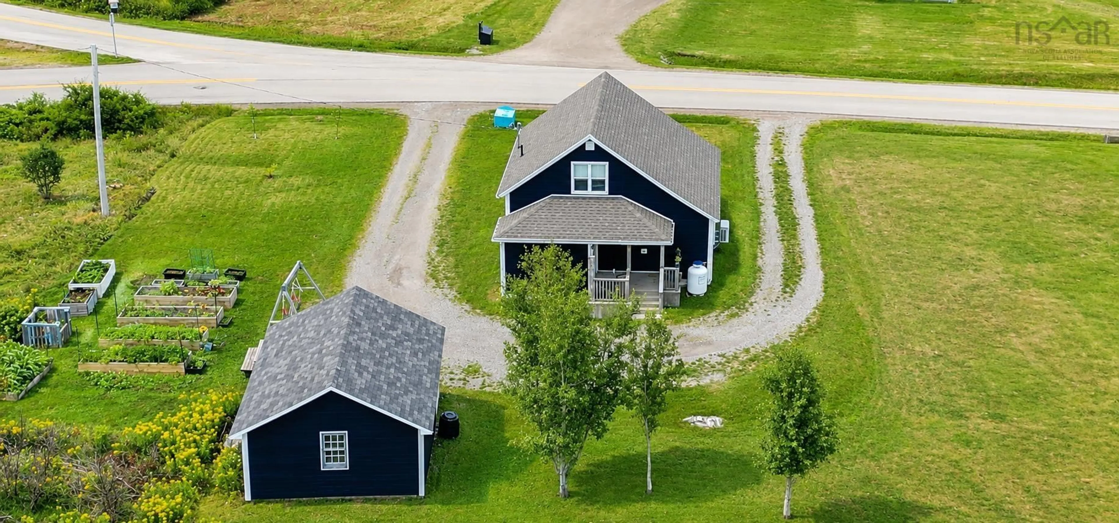 A pic from outside/outdoor area/front of a property/back of a property/a pic from drone, street for 35 Chemin Broussard, Petit Étang Nova Scotia B0E 2M0