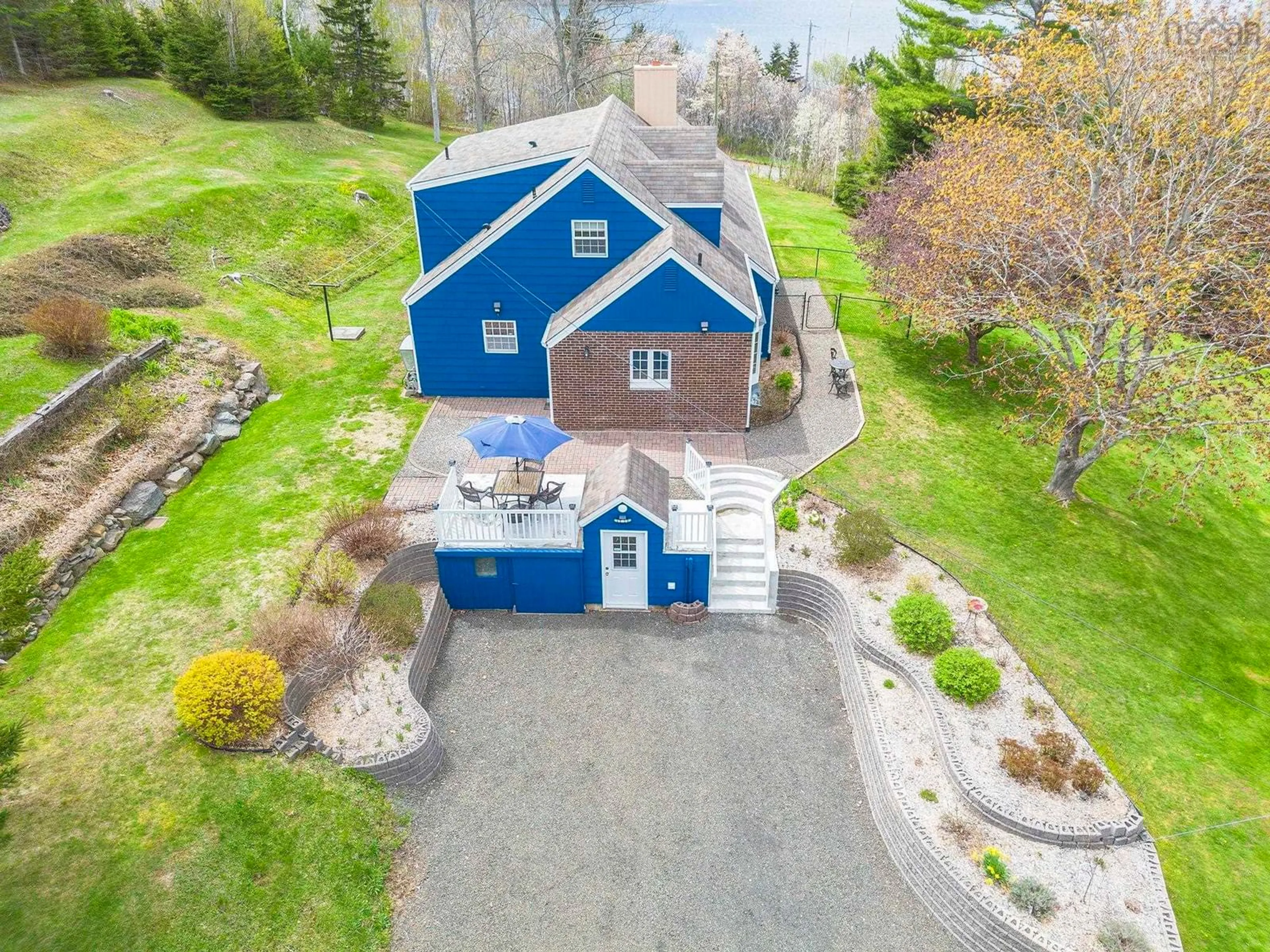 A pic from outside/outdoor area/front of a property/back of a property/a pic from drone, unknown for 109 Old Trunk 1, Deep Brook Nova Scotia B0S 1J0
