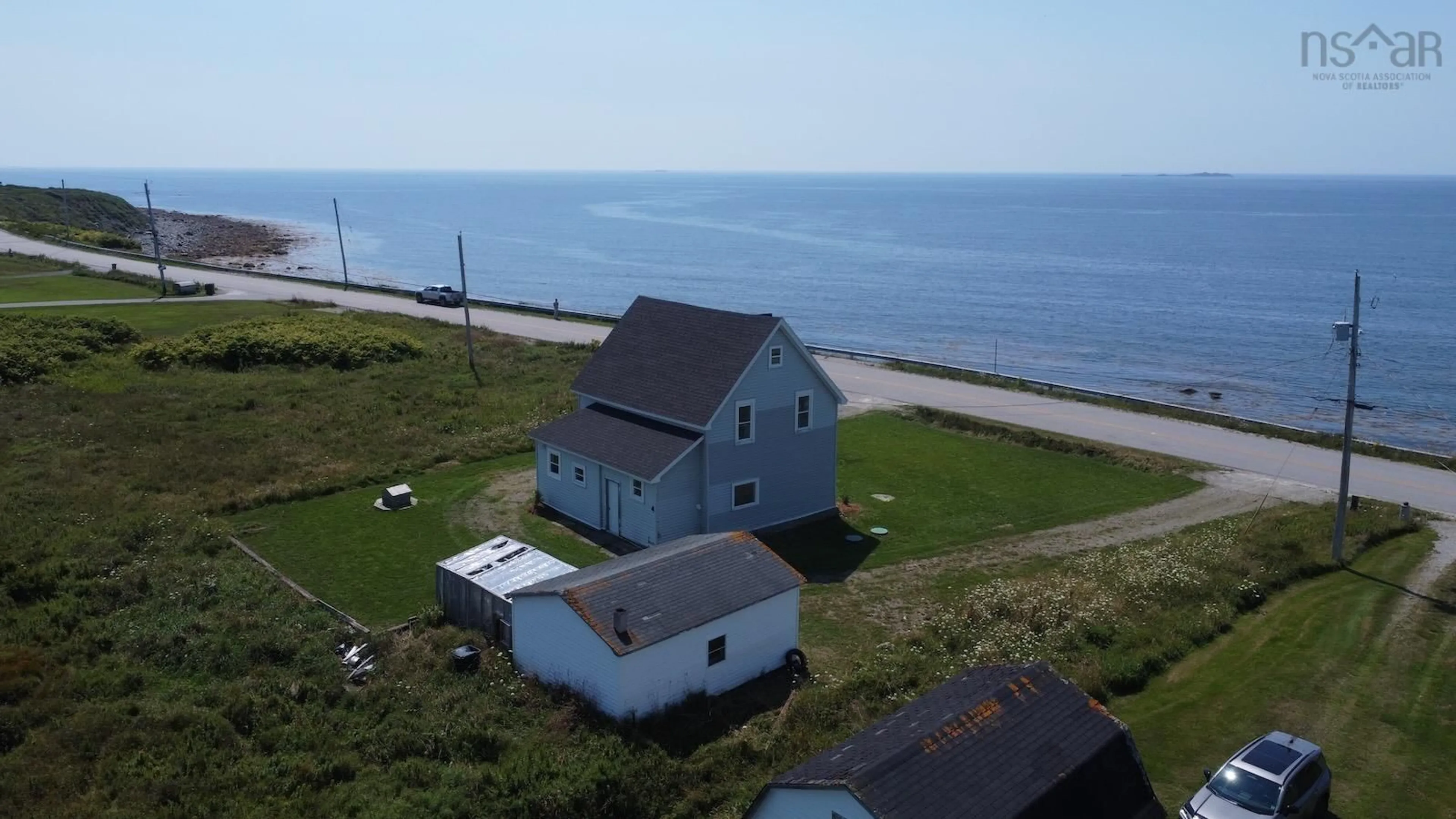 A pic from outside/outdoor area/front of a property/back of a property/a pic from drone, water/lake/river/ocean view for 2539 Melbourne Rd, Pinkneys Point Nova Scotia B0W 1B0