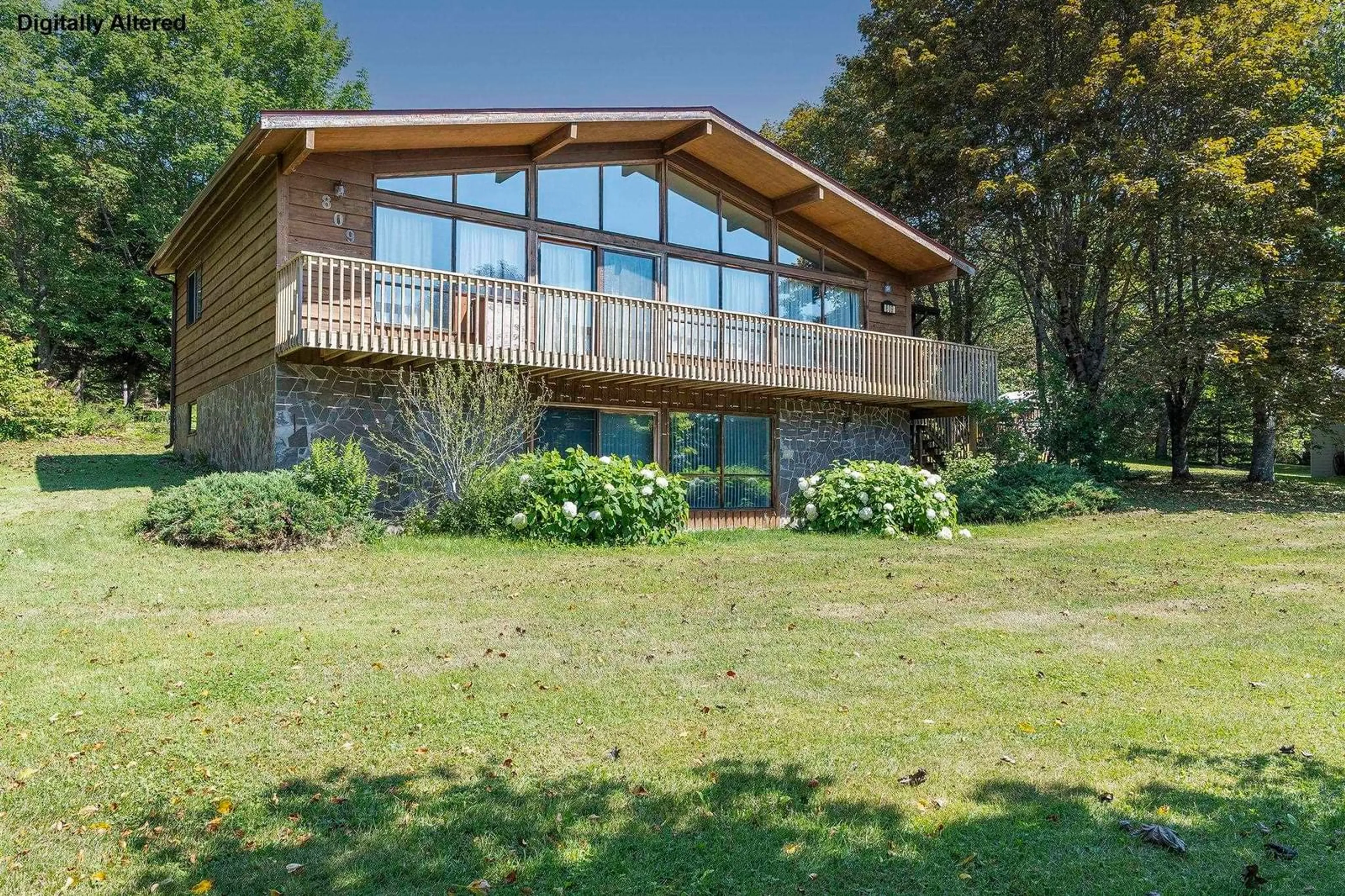 Patio, water/lake/river/ocean view for 809 Brow Of Mountain Rd, Centreville Nova Scotia B0P 1J0