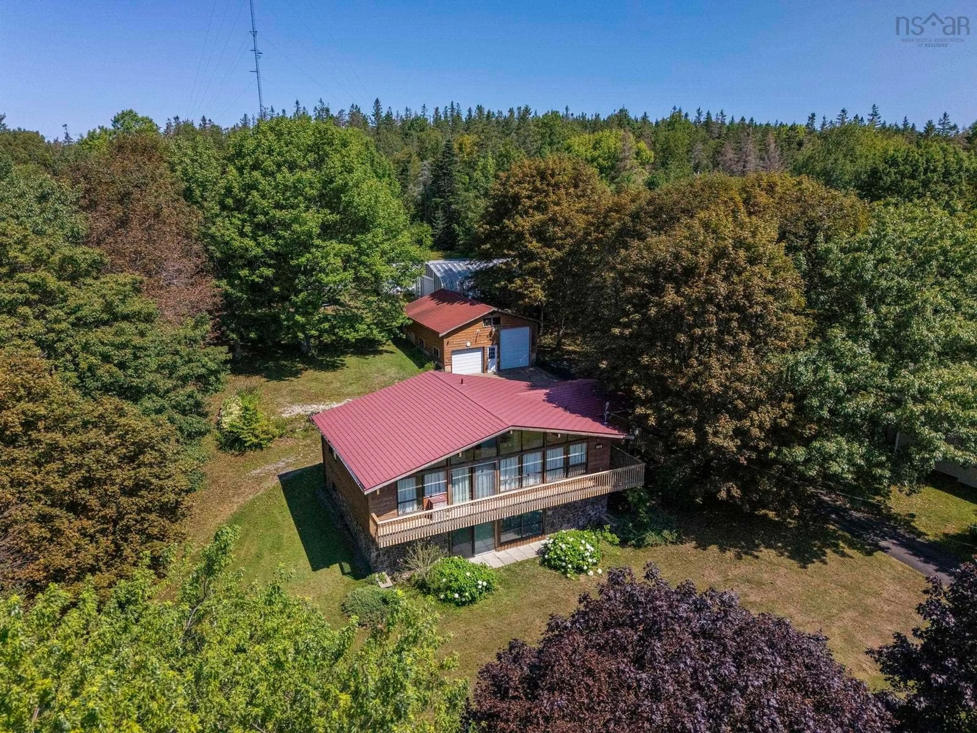 A pic from outside/outdoor area/front of a property/back of a property/a pic from drone, forest/trees view for 809 Brow Of Mountain Rd, Centreville Nova Scotia B0P 1J0