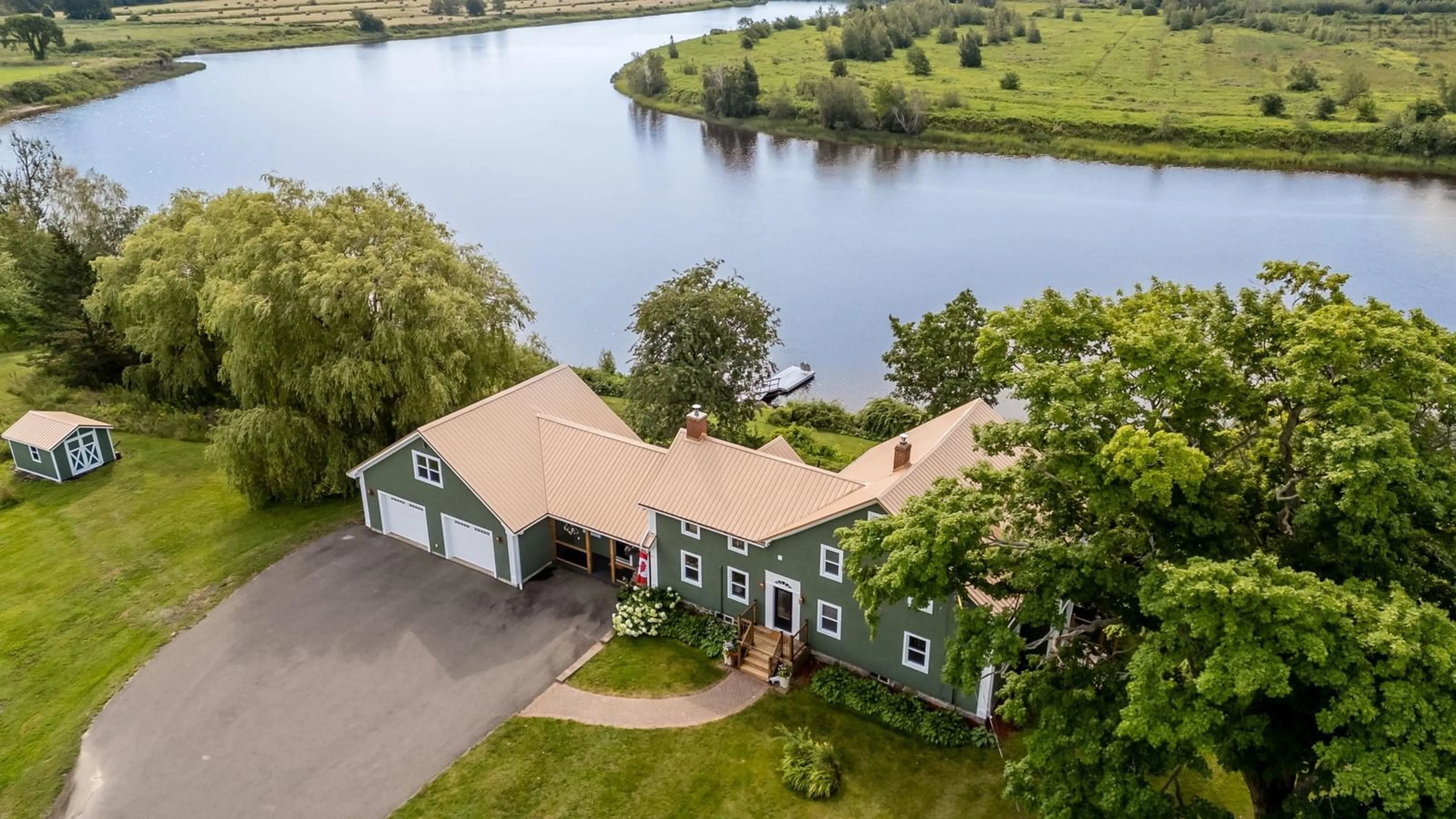A pic from outside/outdoor area/front of a property/back of a property/a pic from drone, water/lake/river/ocean view for 7772 Highway 1, Upper Granville Nova Scotia B0S 1A0