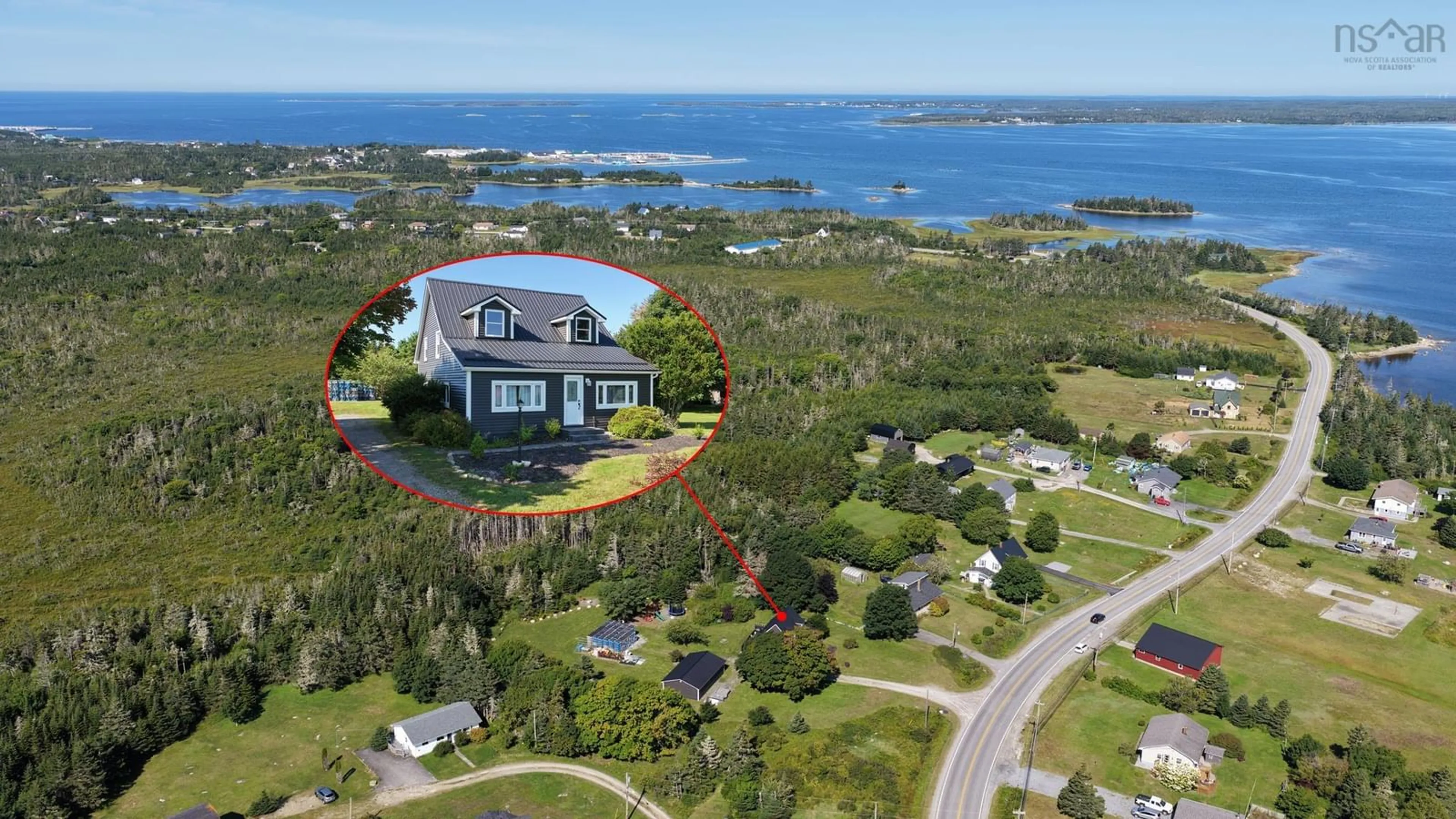 A pic from outside/outdoor area/front of a property/back of a property/a pic from drone, water/lake/river/ocean view for Highway 33- Mcgray #1337, Centreville Nova Scotia B0W 2G0