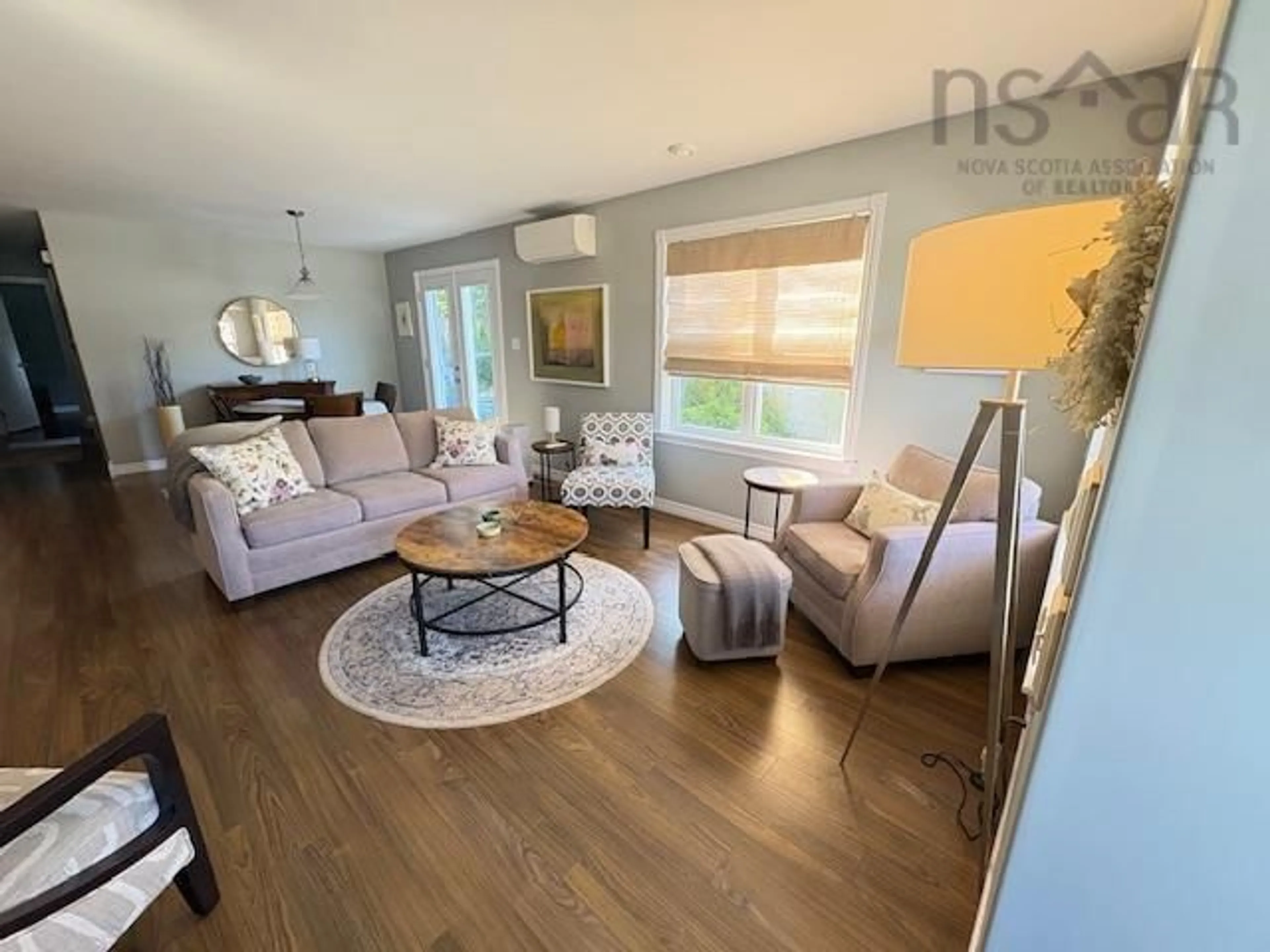 Living room with furniture, wood/laminate floor for 488 Glen Allan Dr, Bridgewater Nova Scotia B4V 0B1