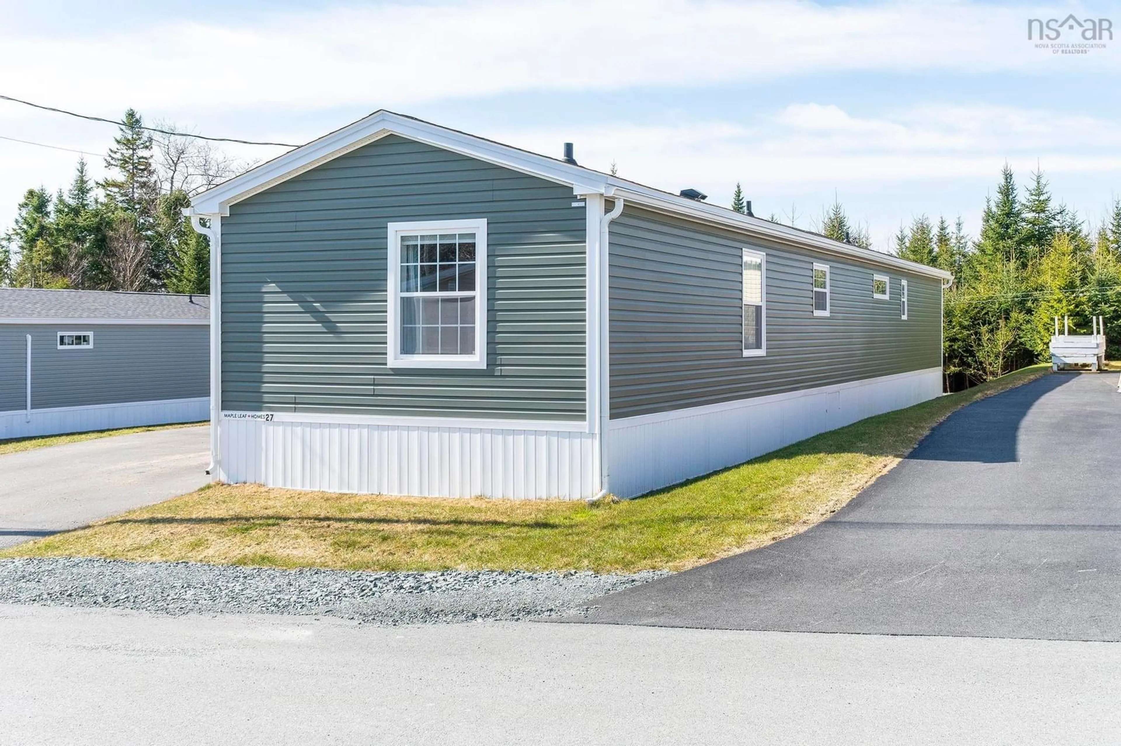 Home with vinyl exterior material, street for 27 Eleventh St, Lucasville Nova Scotia B4B 0S3