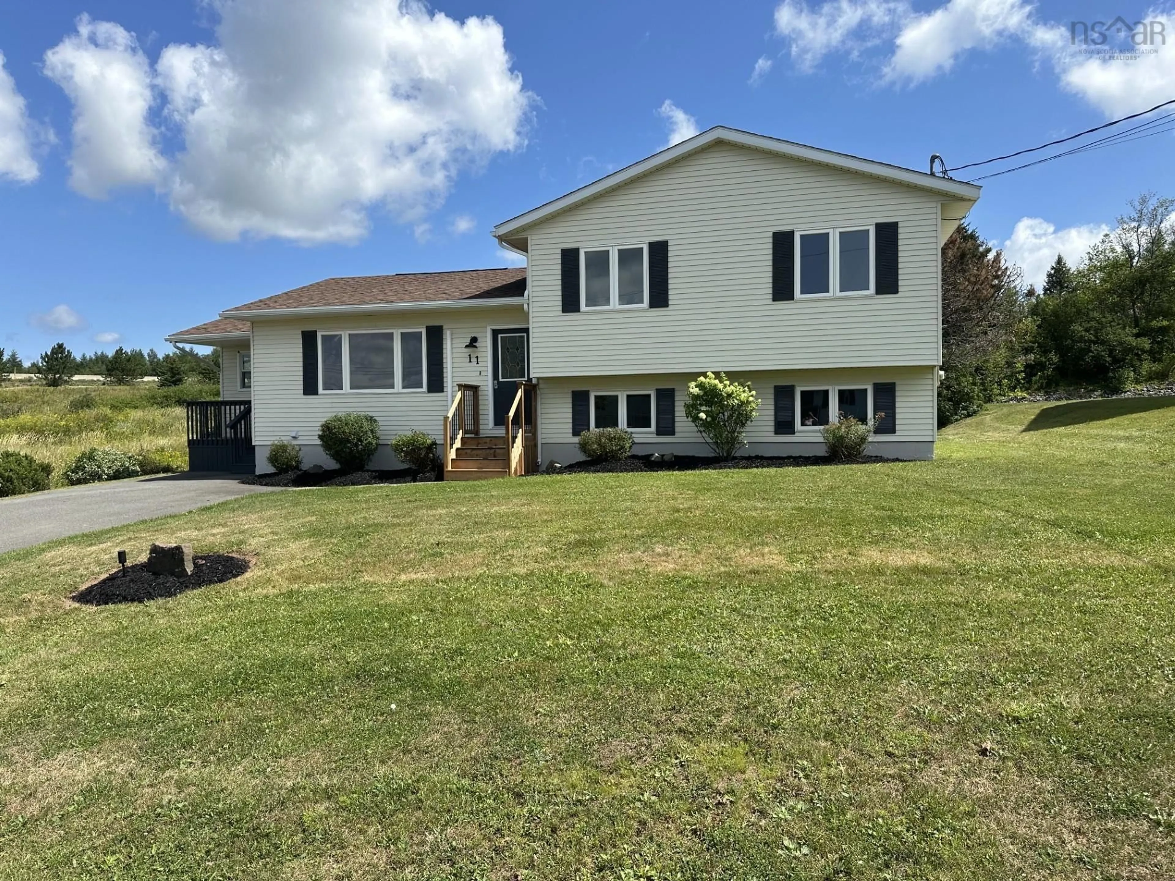 A pic from outside/outdoor area/front of a property/back of a property/a pic from drone, water/lake/river/ocean view for 11 Heritage Dr, West River Nova Scotia B2G 2T5