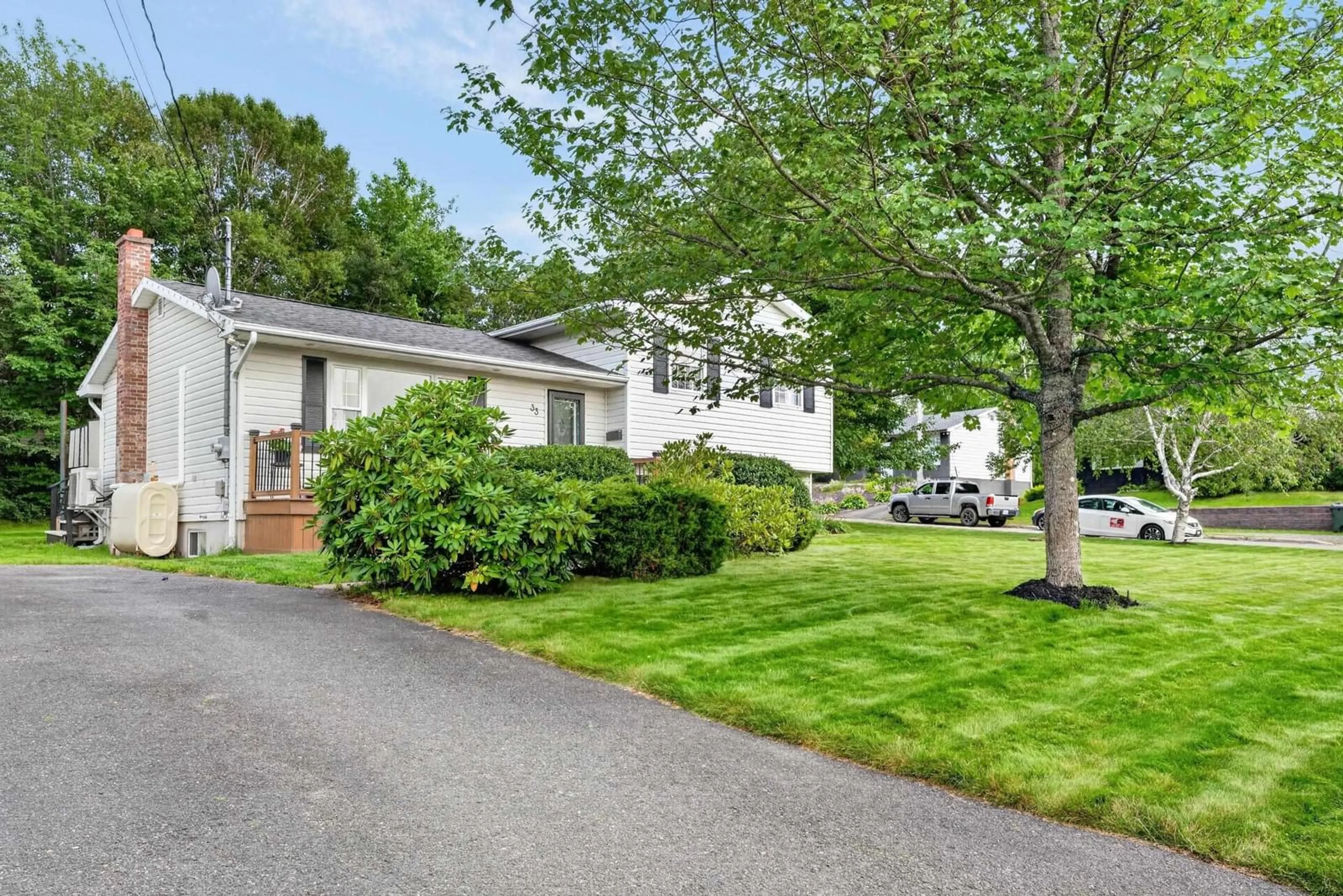 Home with vinyl exterior material, street for 33 Ferndell Crescent, Sydney Nova Scotia B1S 3E8