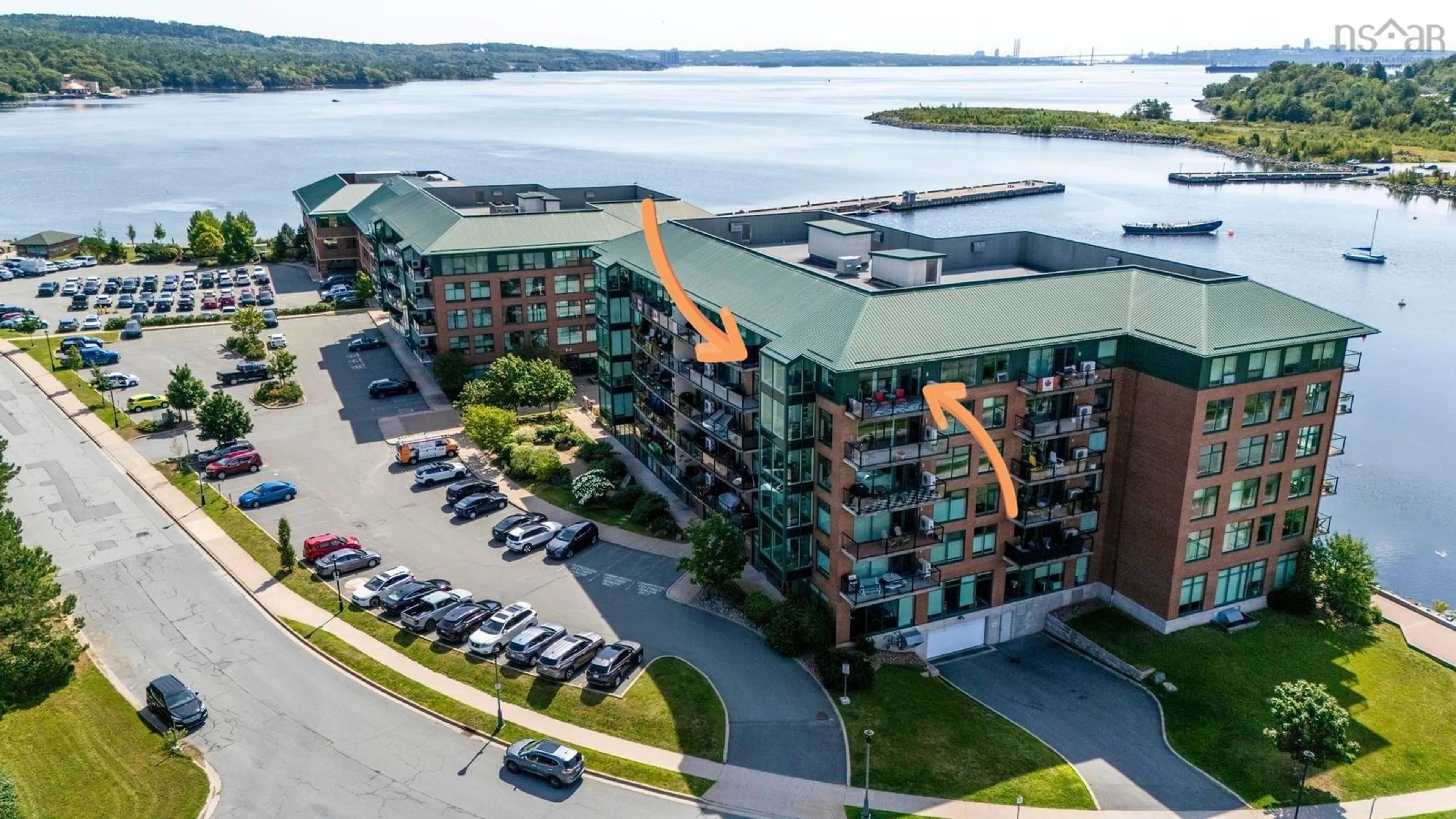 A pic from outside/outdoor area/front of a property/back of a property/a pic from drone, water/lake/river/ocean view for 220 Waterfront Dr #606, Bedford Nova Scotia B4A 0H3