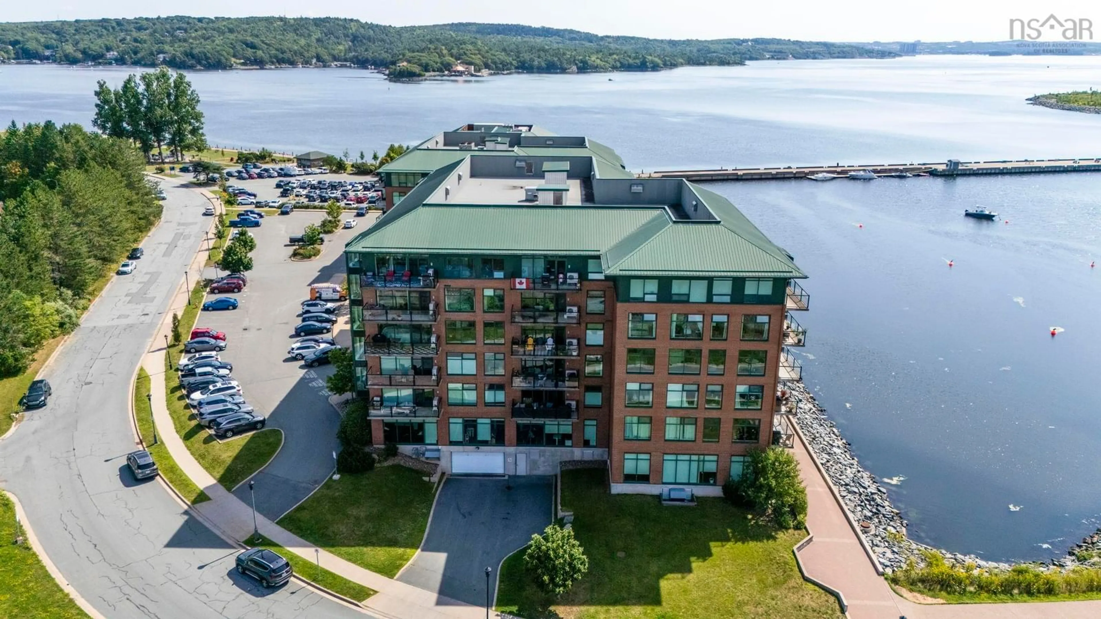 A pic from outside/outdoor area/front of a property/back of a property/a pic from drone, water/lake/river/ocean view for 220 Waterfront Dr #606, Bedford Nova Scotia B4A 0H3