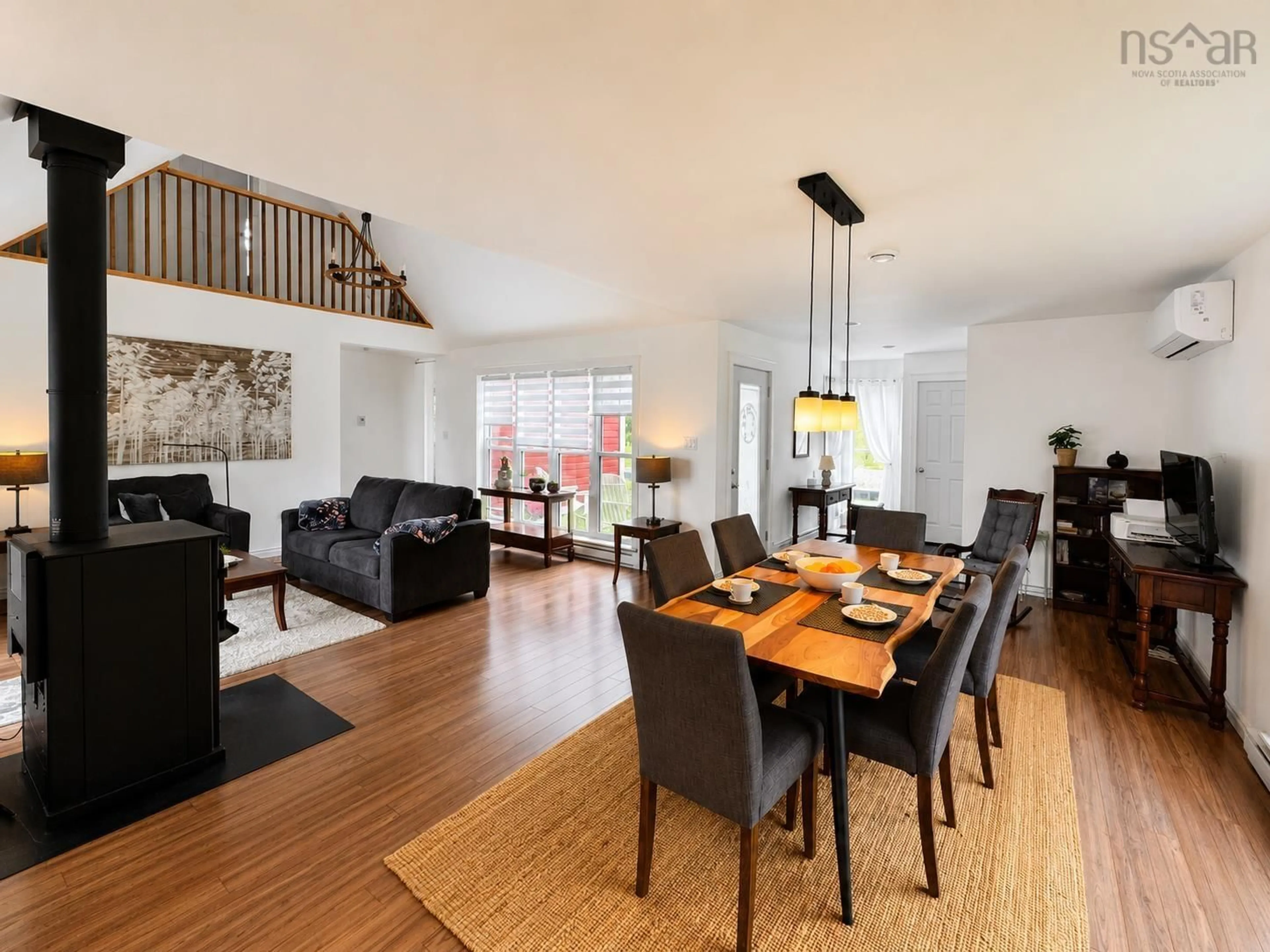 Dining room, wood/laminate floor for 4297 West Bay Rd, The Points West Bay Nova Scotia B0E 3B0