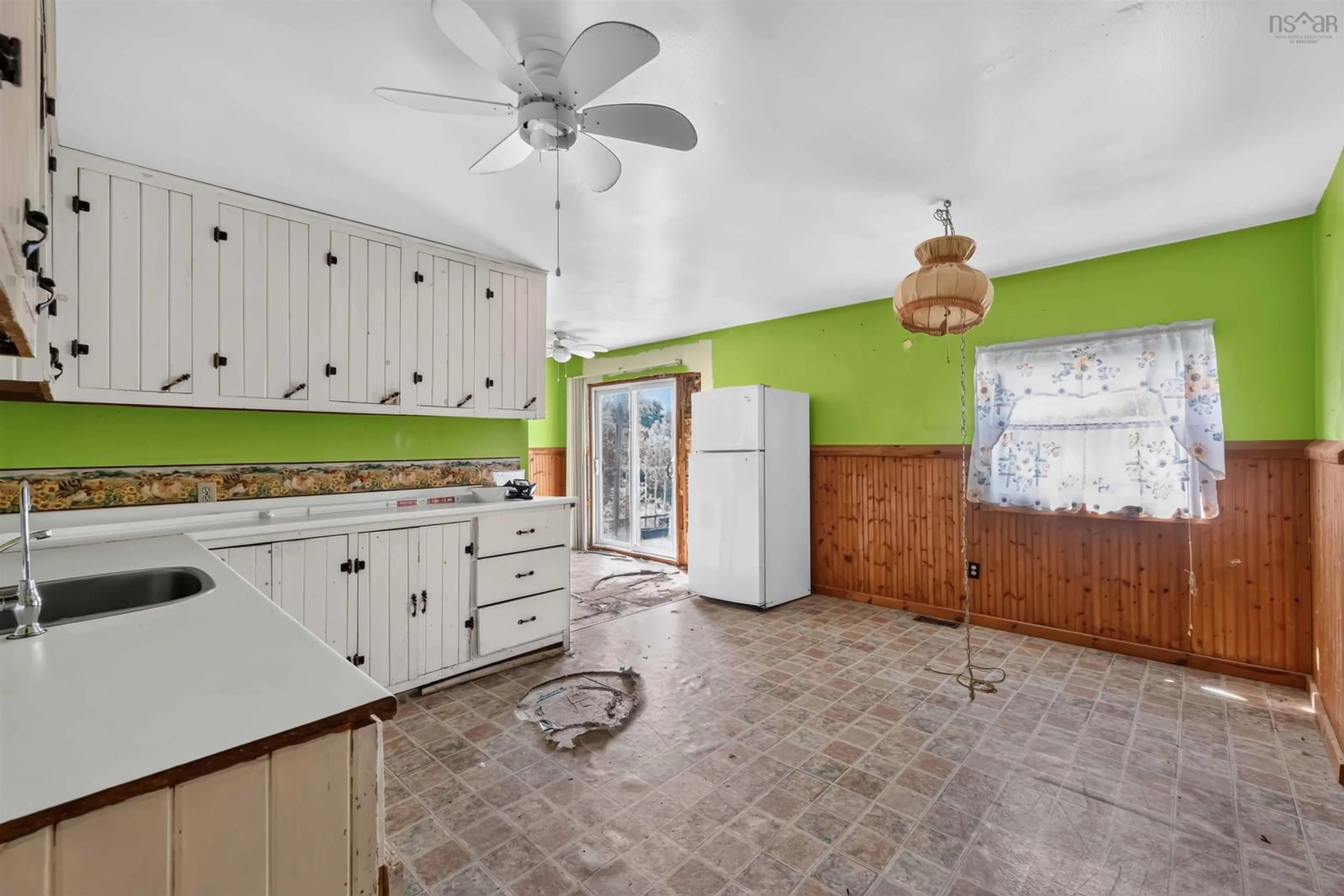 Open concept kitchen, ceramic/tile floor for 879 Scotch Village Station Rd, Scotch Village Nova Scotia B0N 2A0