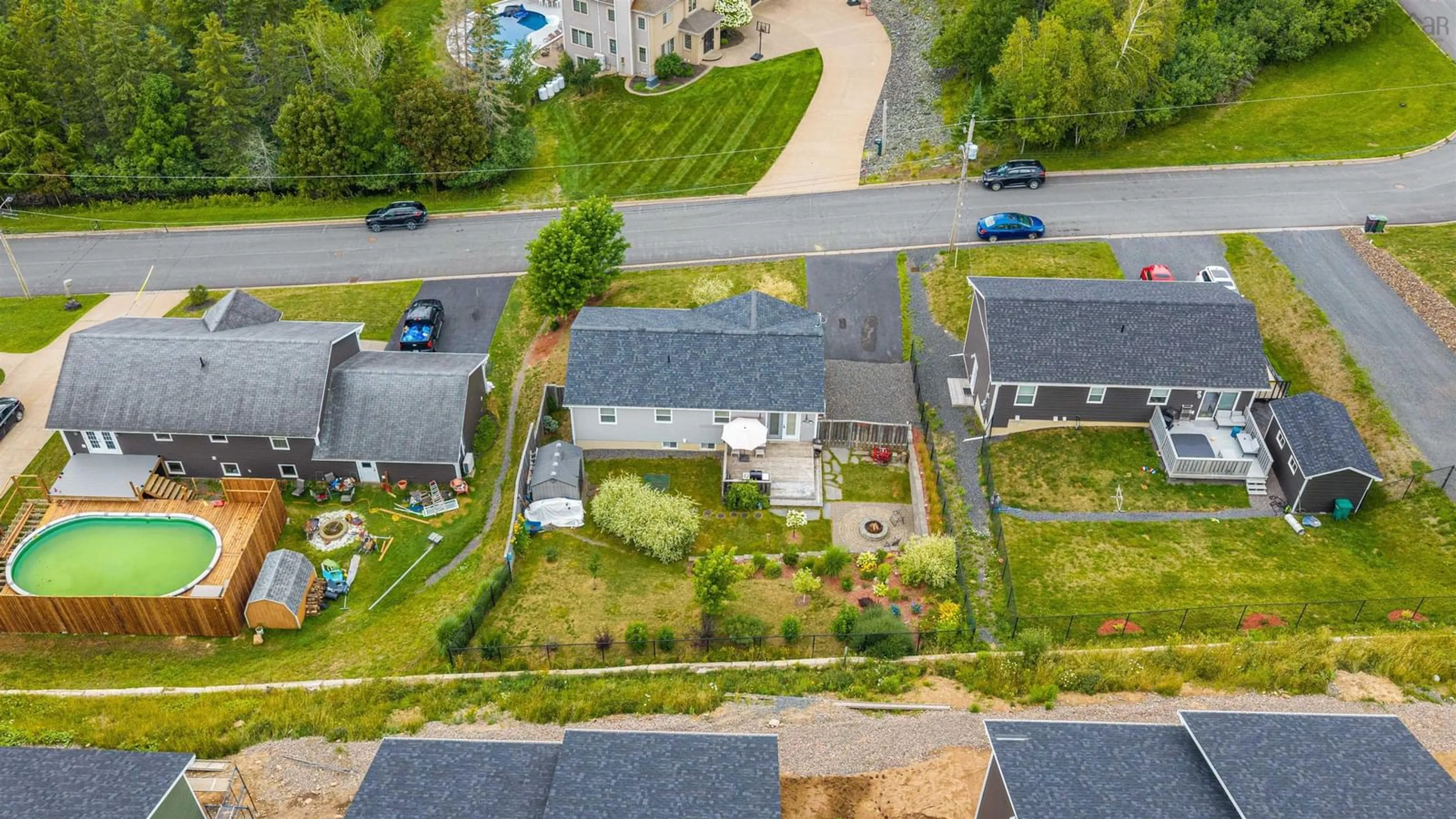 A pic from outside/outdoor area/front of a property/back of a property/a pic from drone, street for 129 Birchview Cres, New Glasgow Nova Scotia B2H 5T6