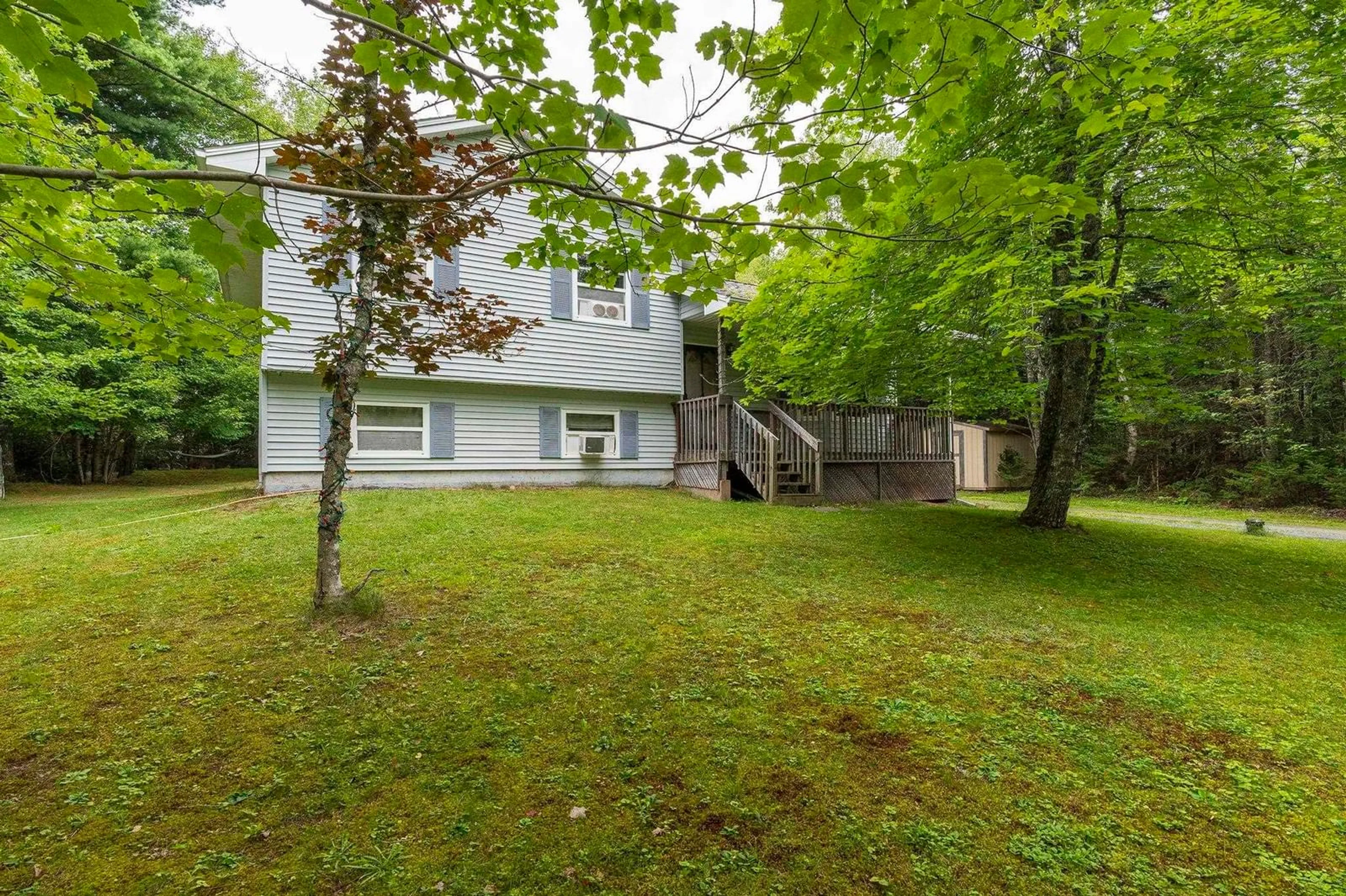 Patio, forest/trees view for 9 Pine St, Belnan Nova Scotia B2S 2P2
