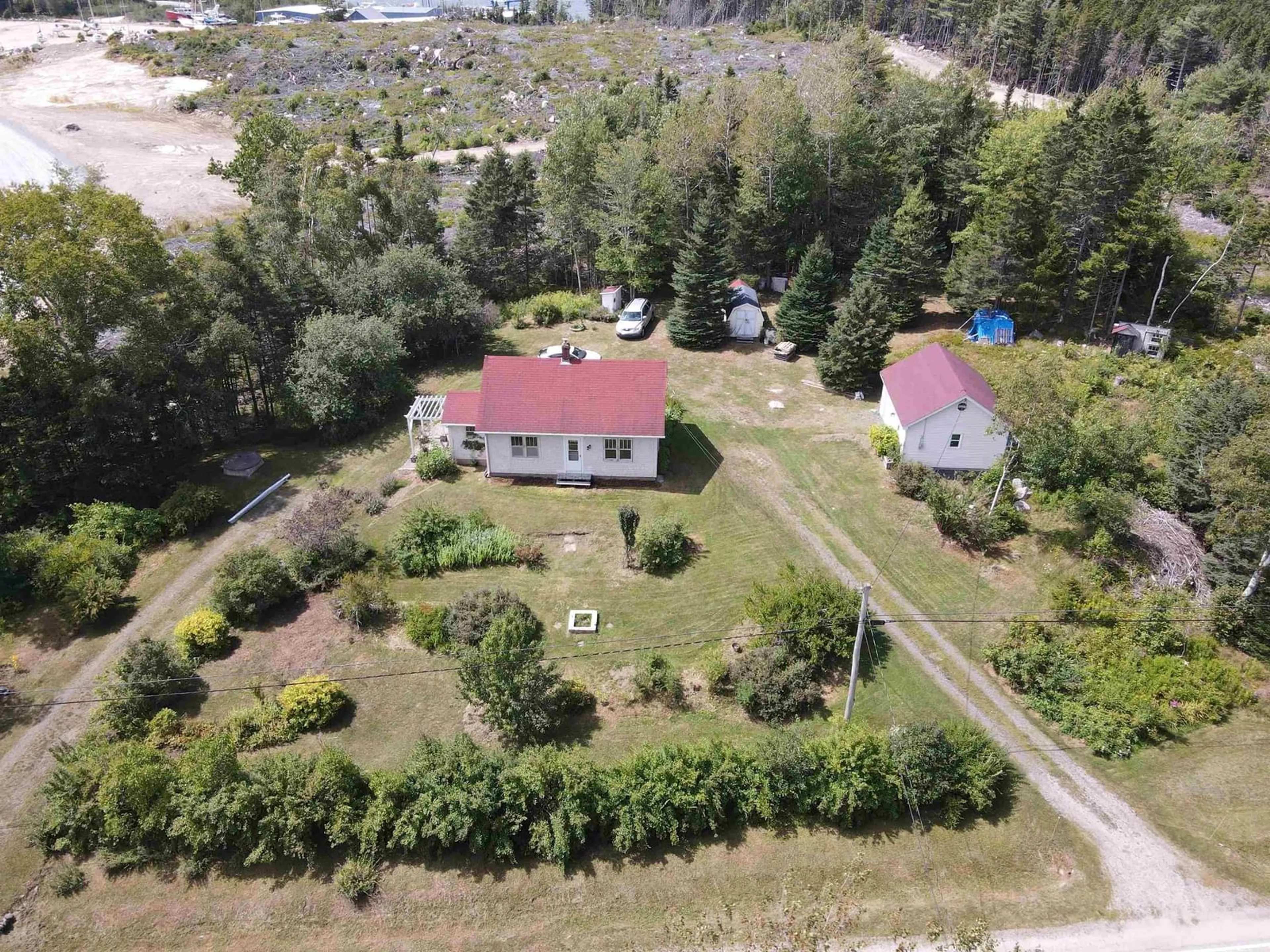 A pic from outside/outdoor area/front of a property/back of a property/a pic from drone, unknown for 7731 Highway 329, East River Point Nova Scotia B0J 1T0