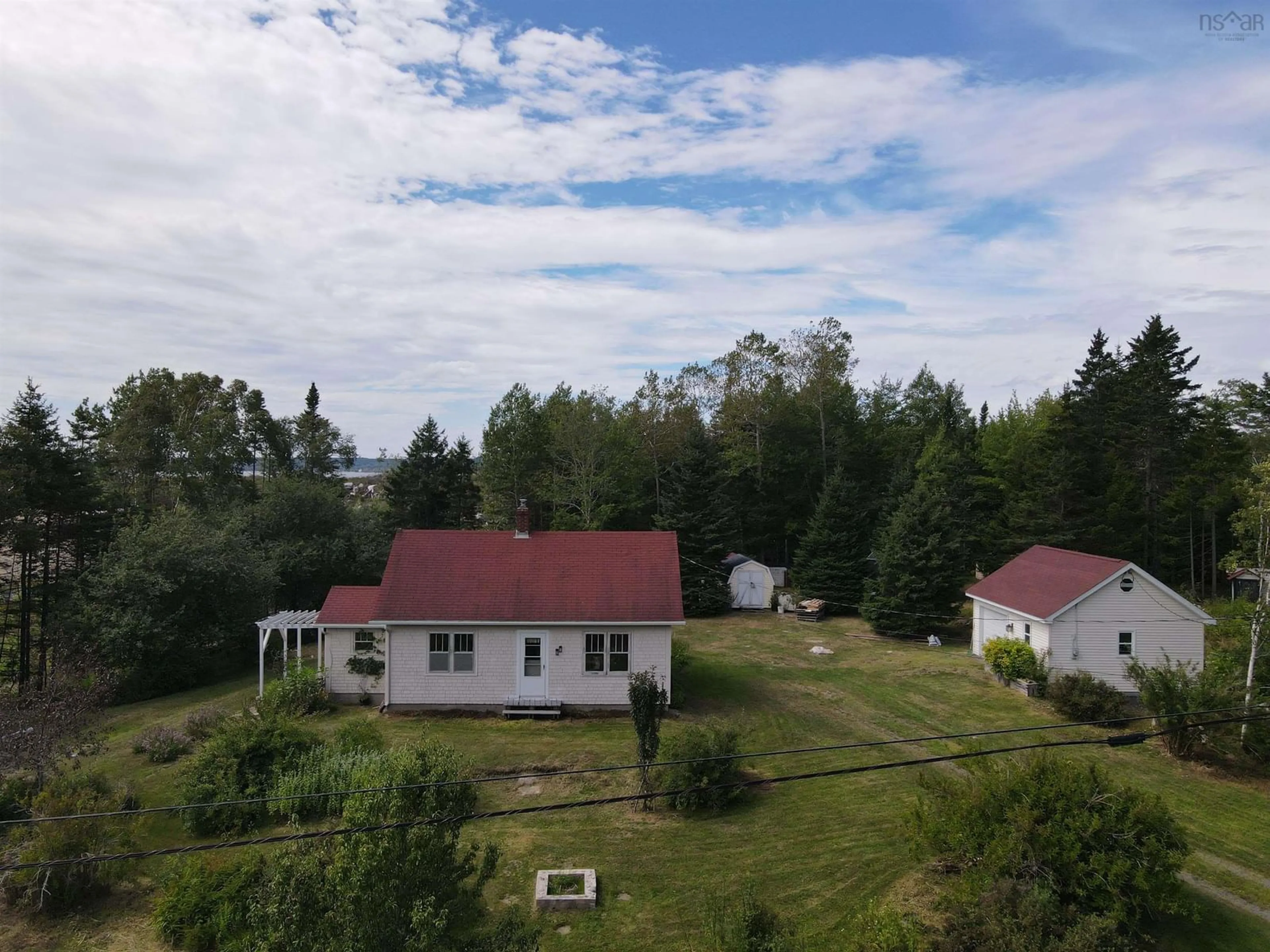 A pic from outside/outdoor area/front of a property/back of a property/a pic from drone, unknown for 7731 Highway 329, East River Point Nova Scotia B0J 1T0