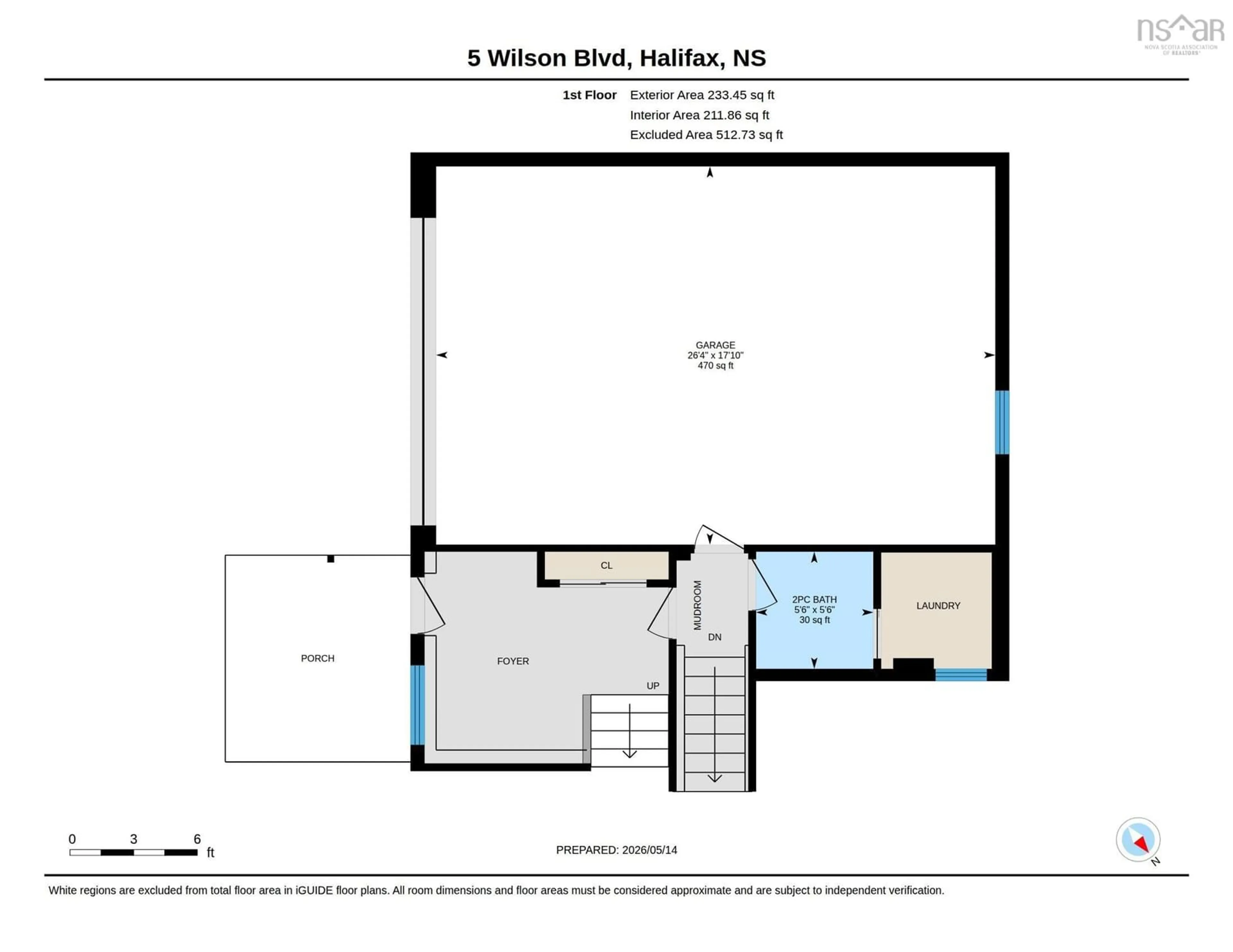 Floor plan for 5 Wilson Blvd, Wedgewood Nova Scotia B3M 3E5
