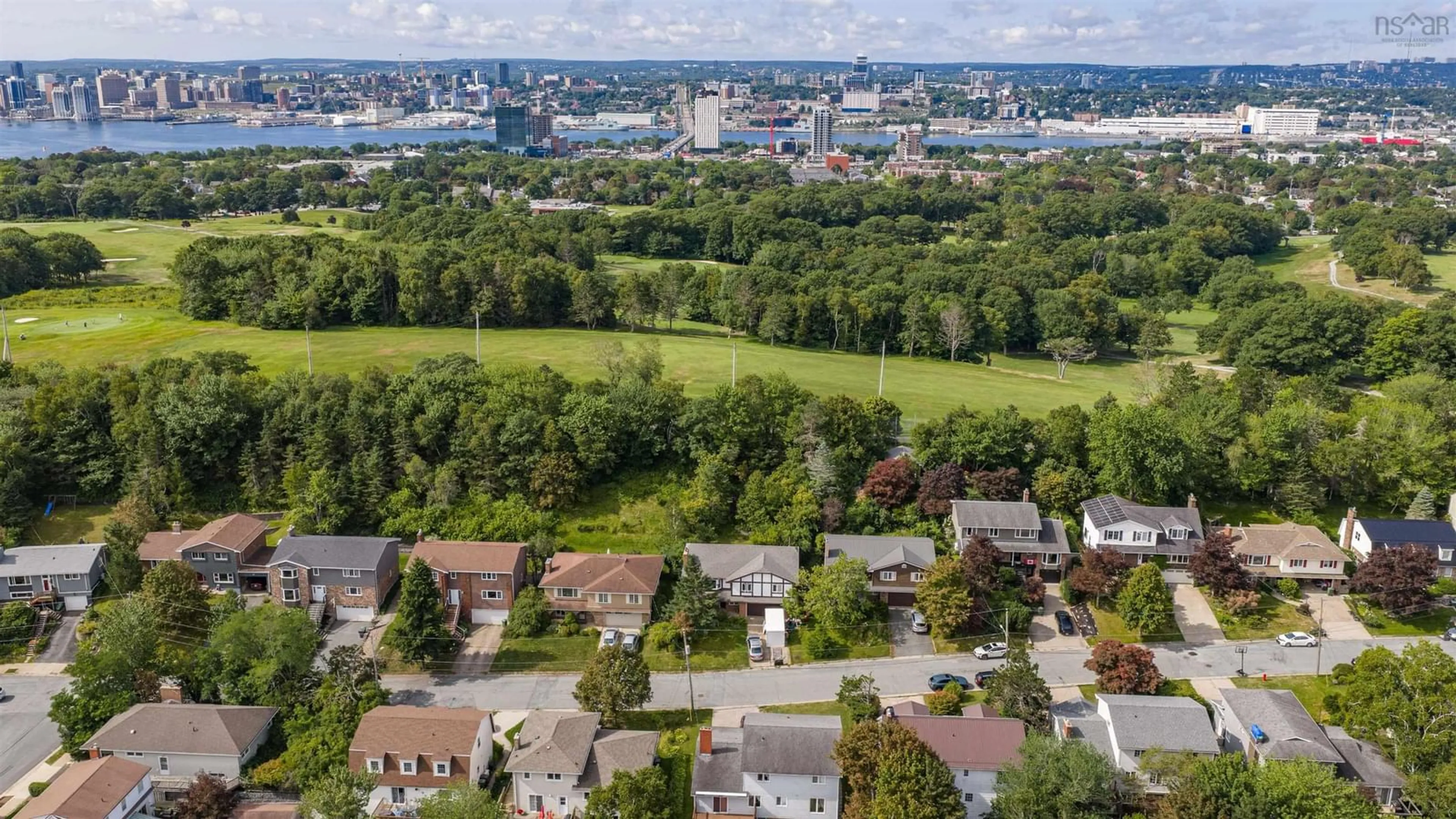 A pic from outside/outdoor area/front of a property/back of a property/a pic from drone, city buildings view from balcony for 47 Forest Rd, Dartmouth Nova Scotia B2Y 4G5