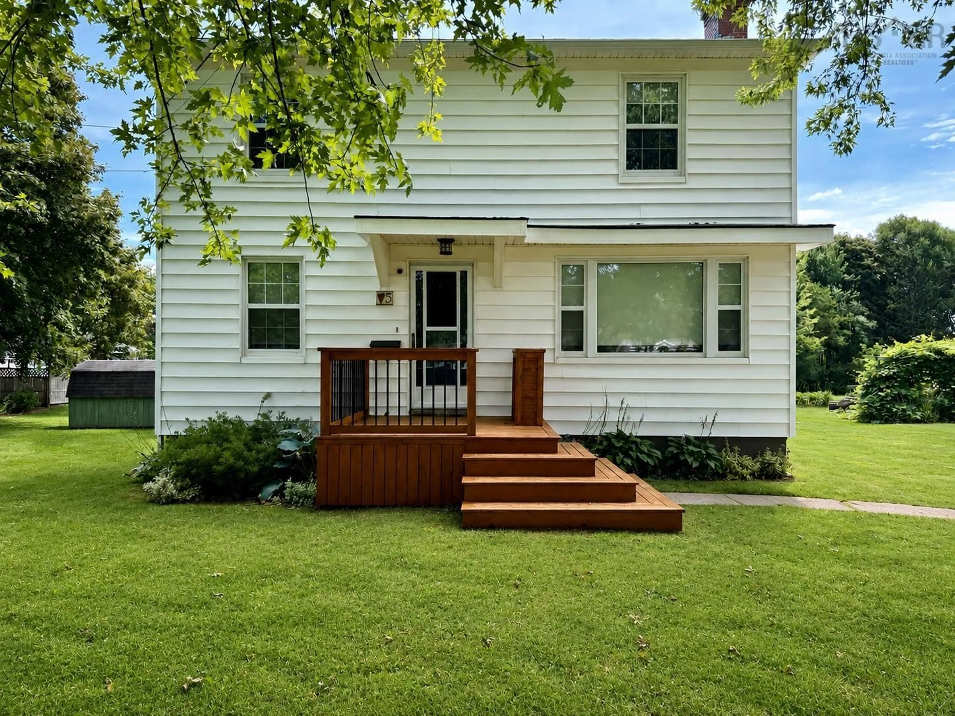 Home with vinyl exterior material, street for 5 Elmwood Dr, Amherst Nova Scotia B4H 2G5