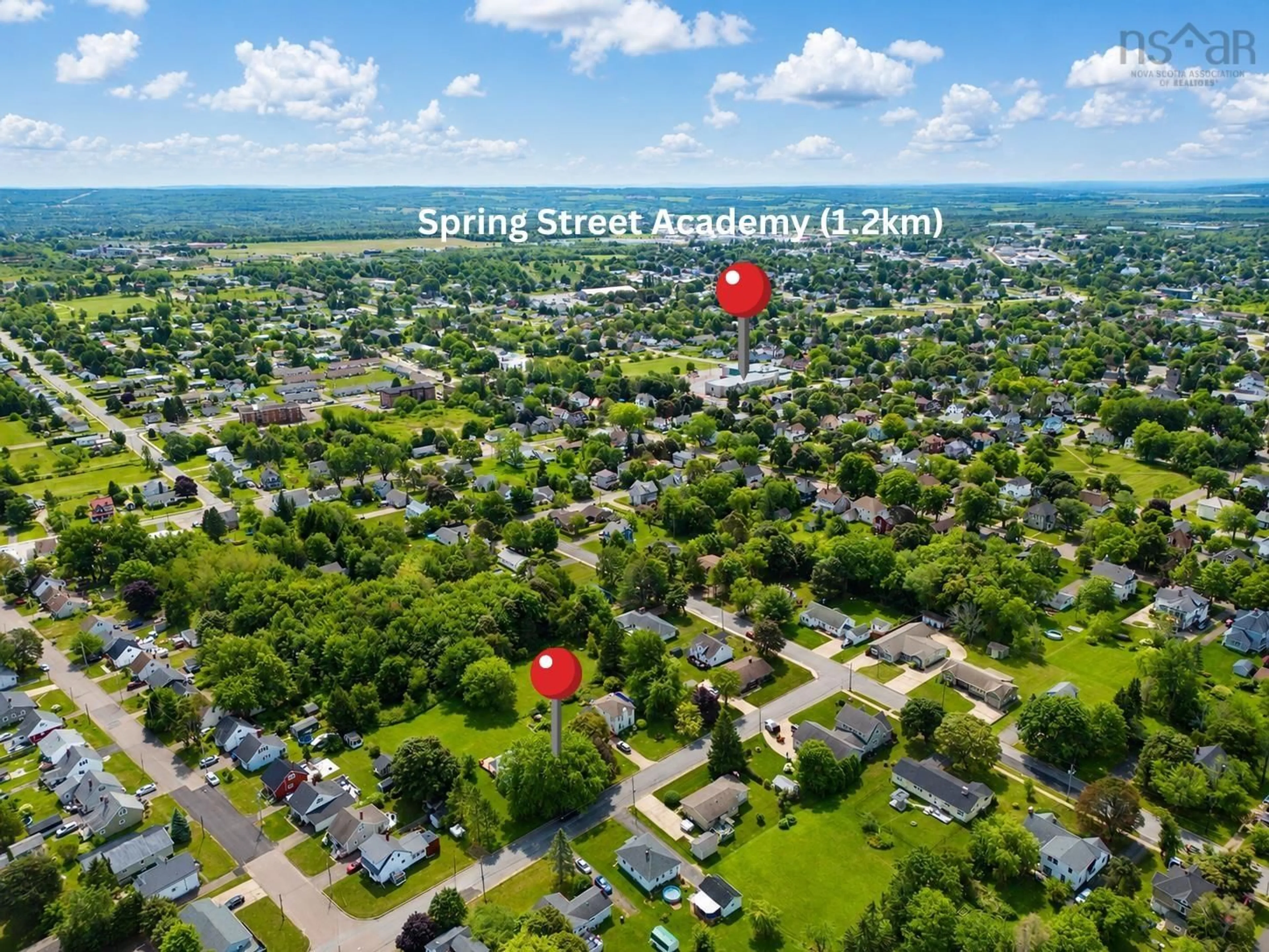 A pic from outside/outdoor area/front of a property/back of a property/a pic from drone, street for 5 Elmwood Dr, Amherst Nova Scotia B4H 2G5