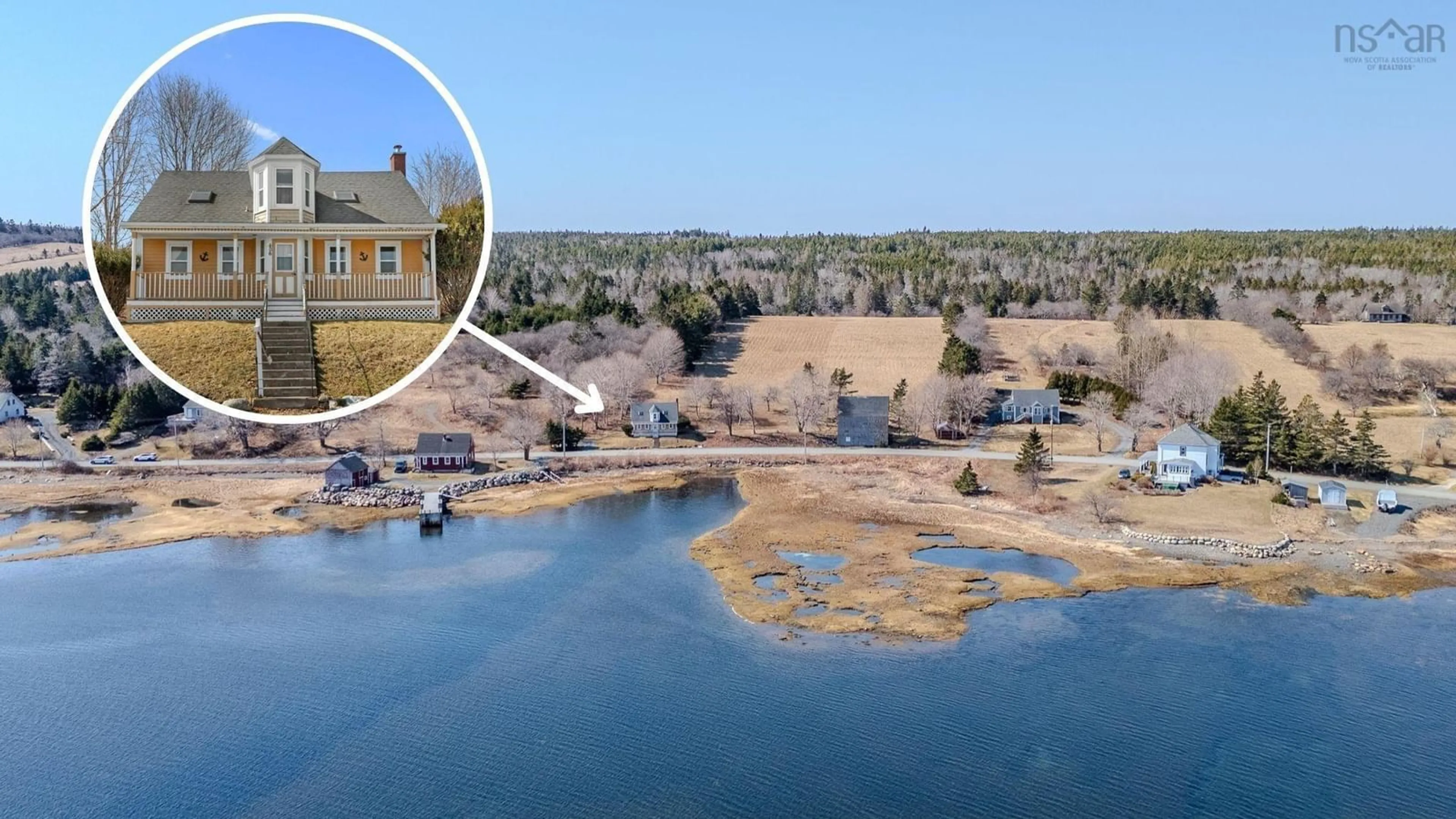 A pic from outside/outdoor area/front of a property/back of a property/a pic from drone, water/lake/river/ocean view for 406 Kingsburg Rd, Lower Rose Bay Nova Scotia B0J 2X0