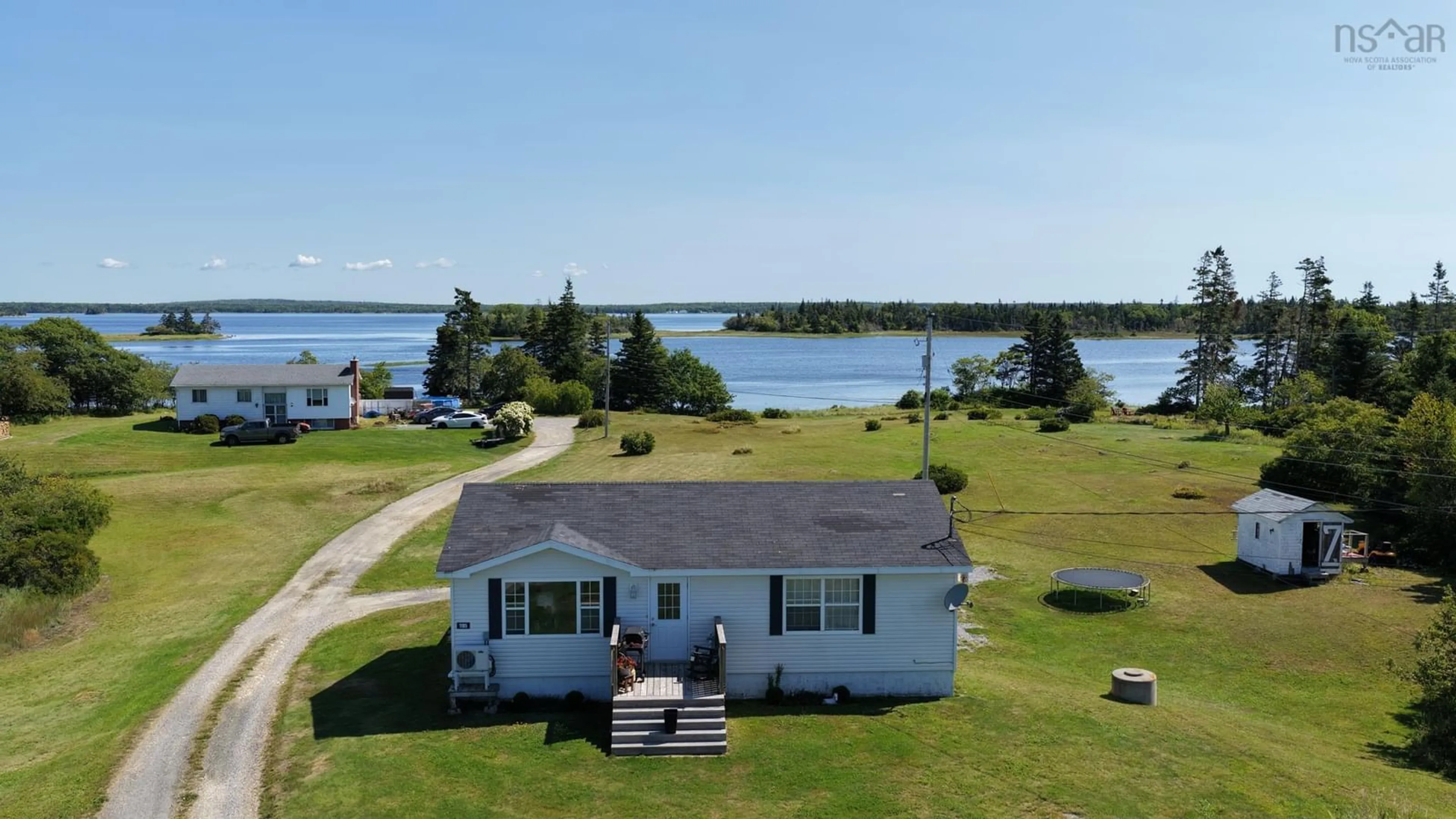 A pic from outside/outdoor area/front of a property/back of a property/a pic from drone, water/lake/river/ocean view for Port Latour Road Eel Bay #1185, Port La Tour Nova Scotia B0W 3L0