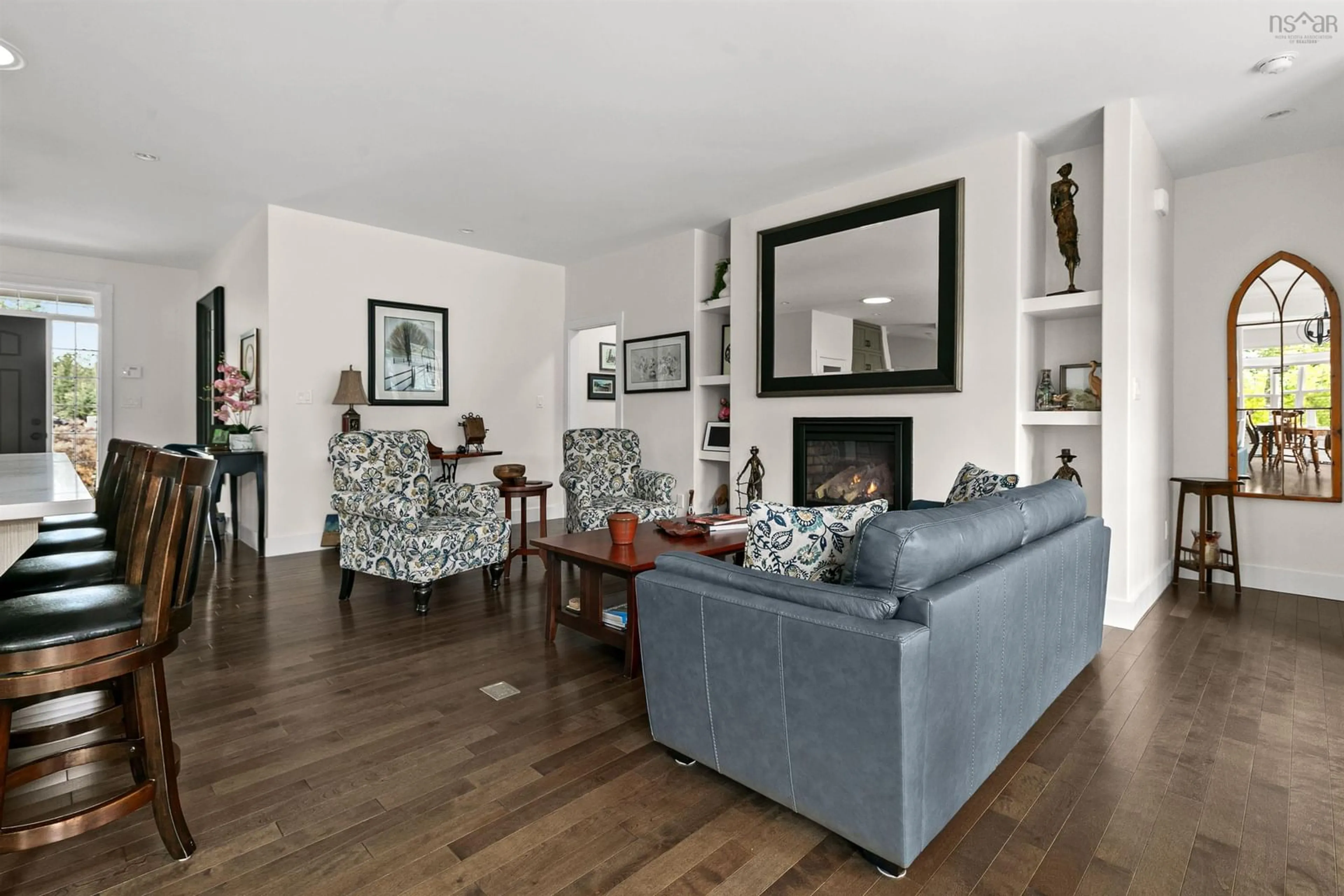 Living room with furniture, wood/laminate floor for 556 Duart Ave, Fall River Nova Scotia B2T 0L8