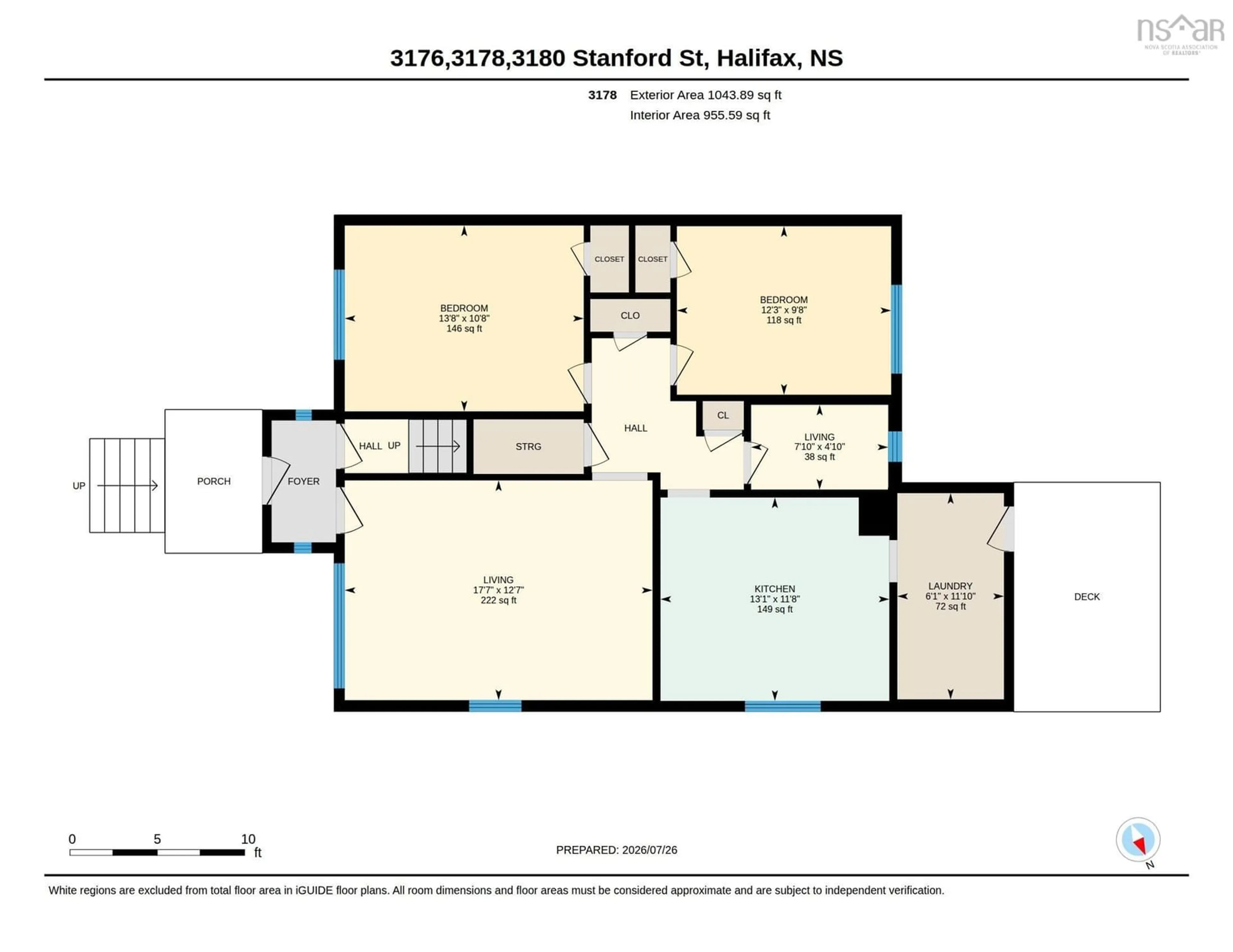 Floor plan for 3176/78/80 Stanford St, Halifax Nova Scotia B3L 4E1