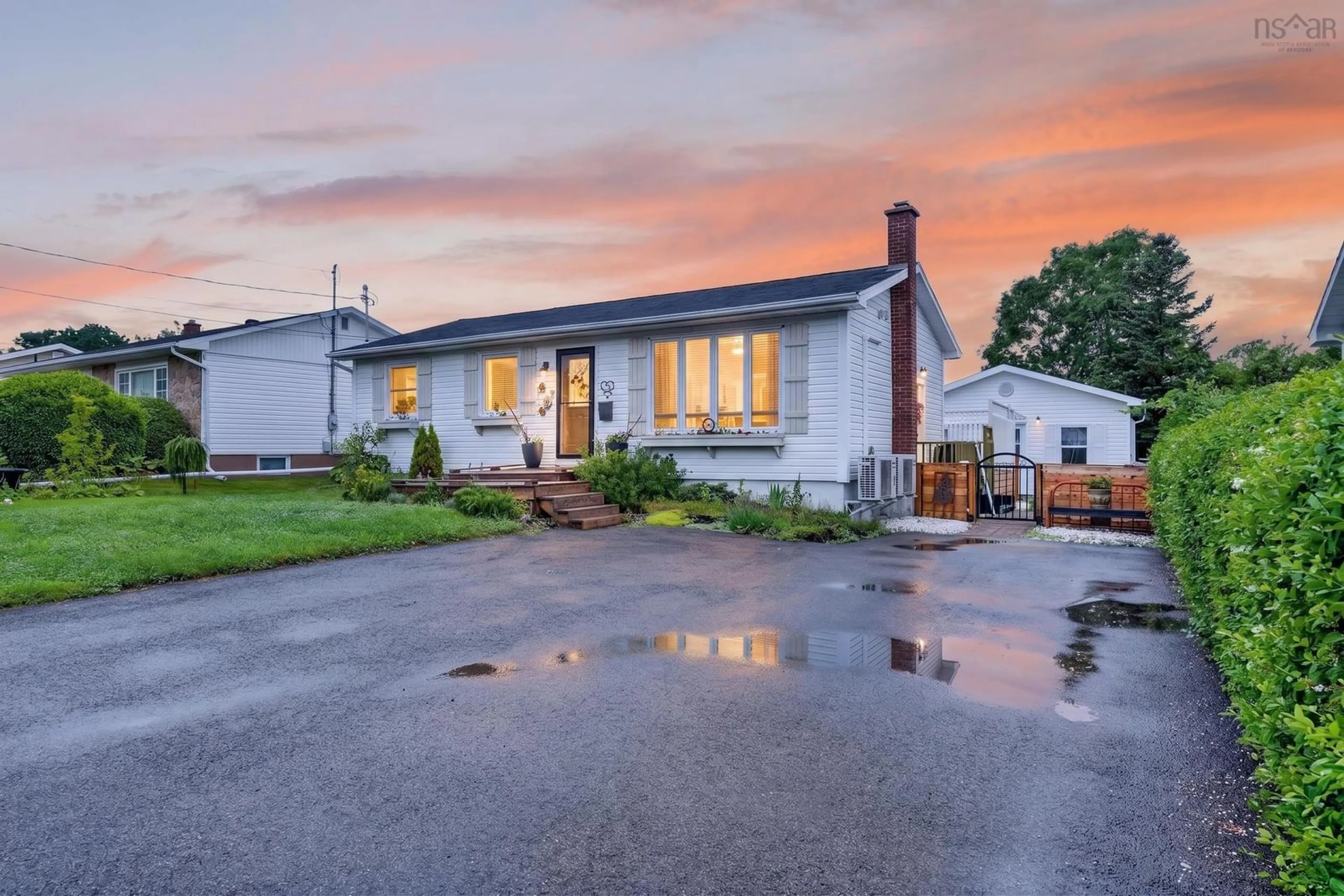 A pic from outside/outdoor area/front of a property/back of a property/a pic from drone, street for 43 Ranna Dr, Sydney Nova Scotia B1P 3Y5