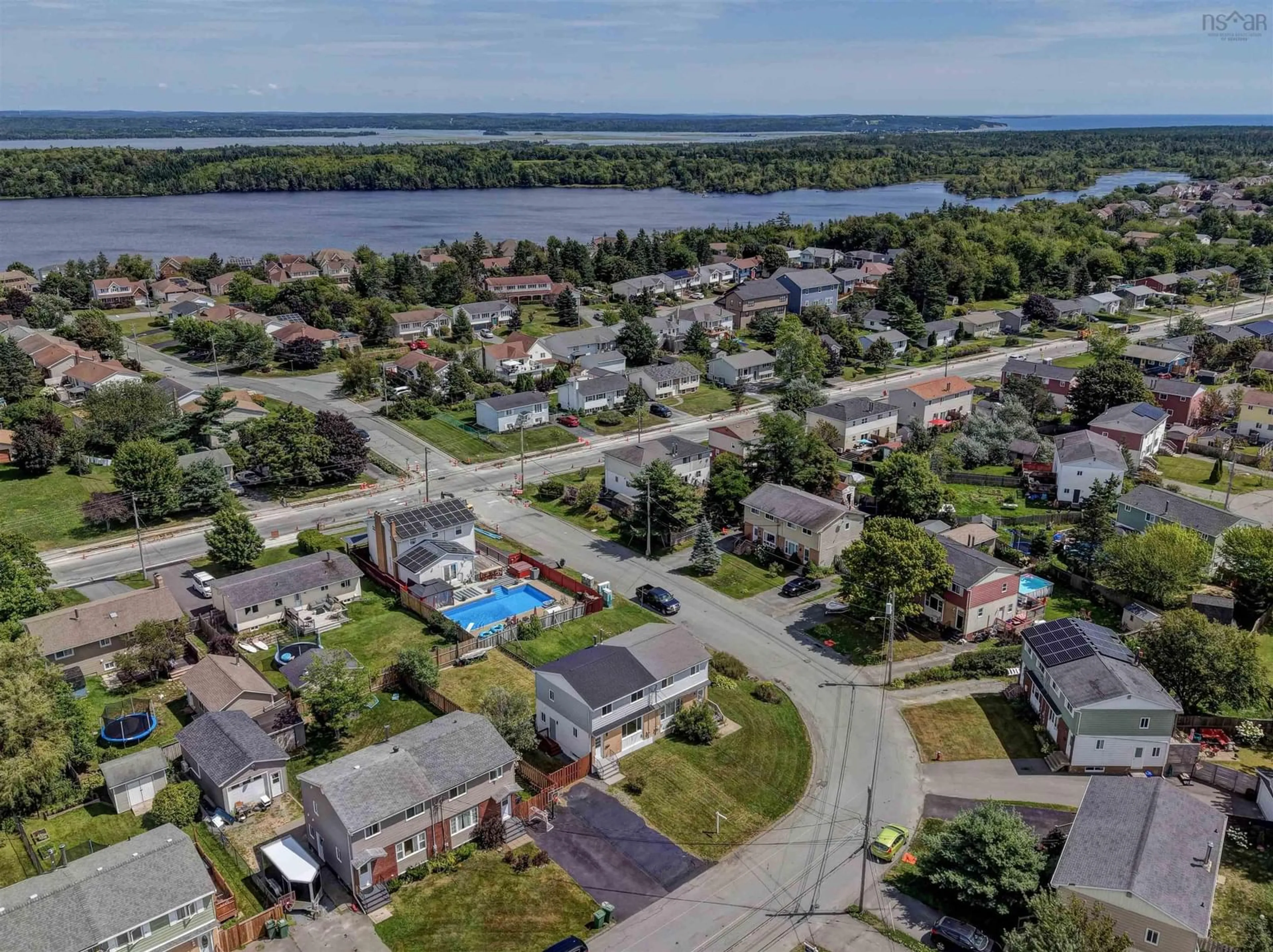 A pic from outside/outdoor area/front of a property/back of a property/a pic from drone, water/lake/river/ocean view for 19 Shrewsbury Rd, Cole Harbour Nova Scotia B2V 1R6