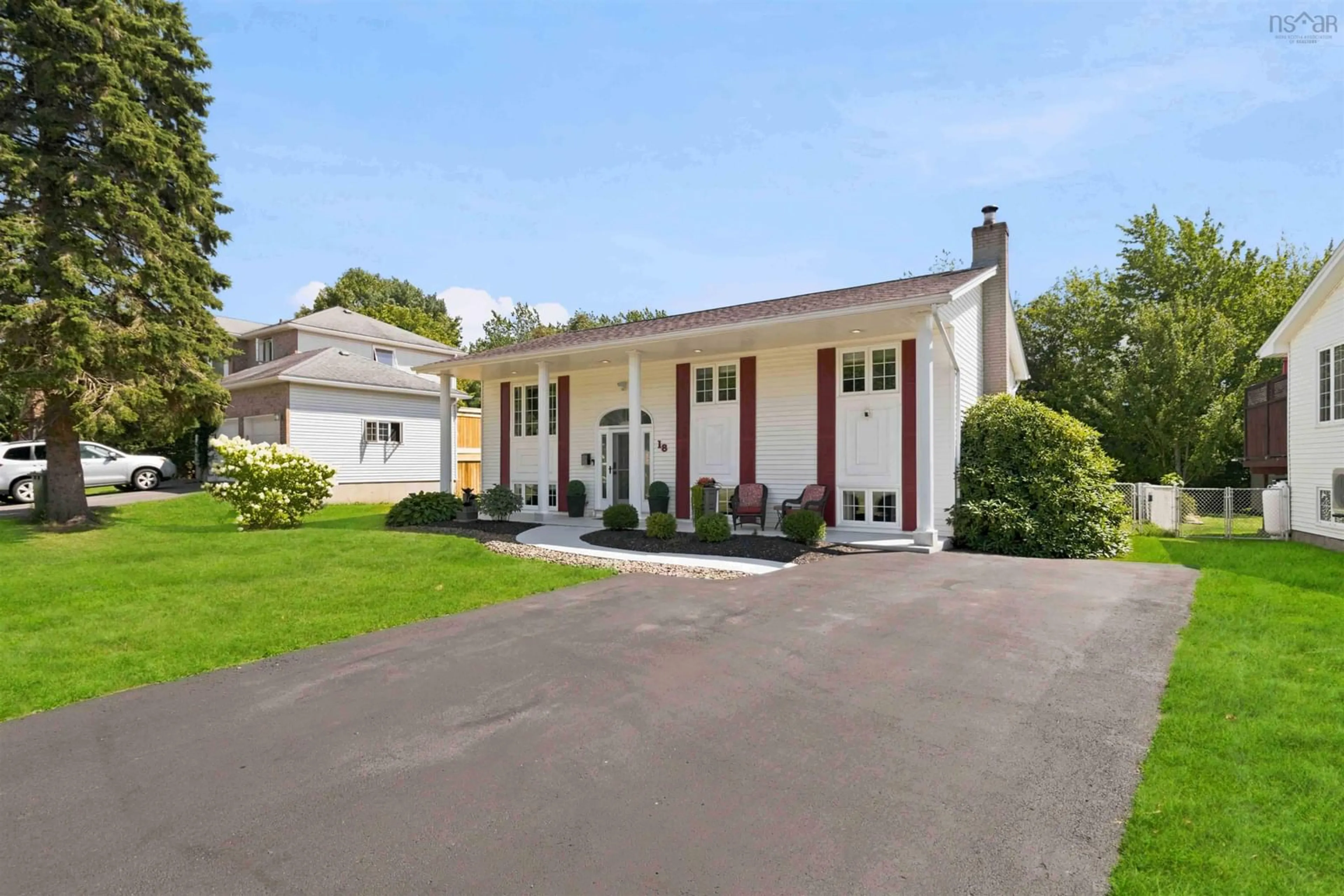 Home with vinyl exterior material, street for 18 P Thomas Dr, Dartmouth Nova Scotia B2W 6A1