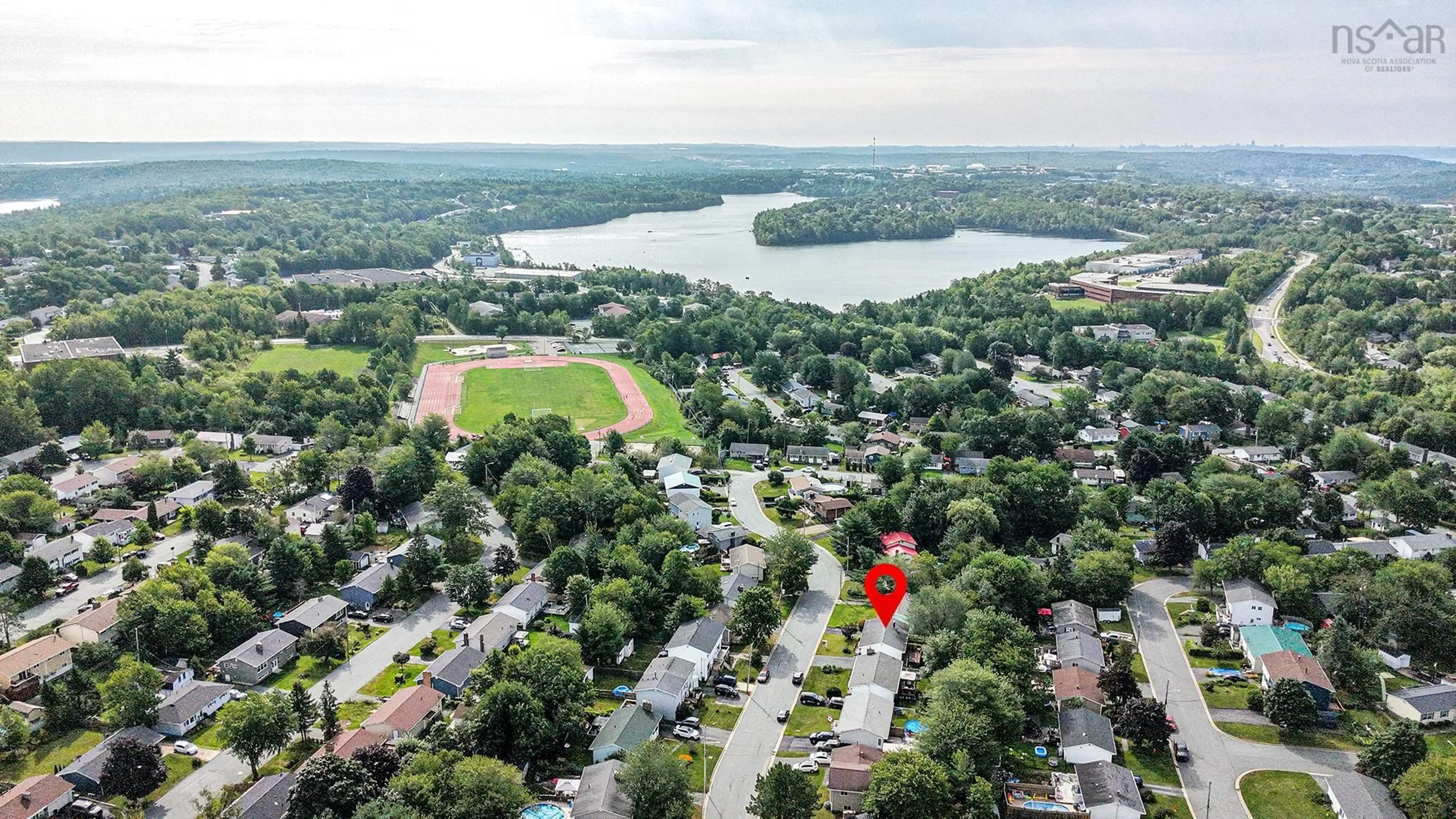 A pic from outside/outdoor area/front of a property/back of a property/a pic from drone, water/lake/river/ocean view for 1653 Riverside Dr, Lower Sackville Nova Scotia B4C 2Y7