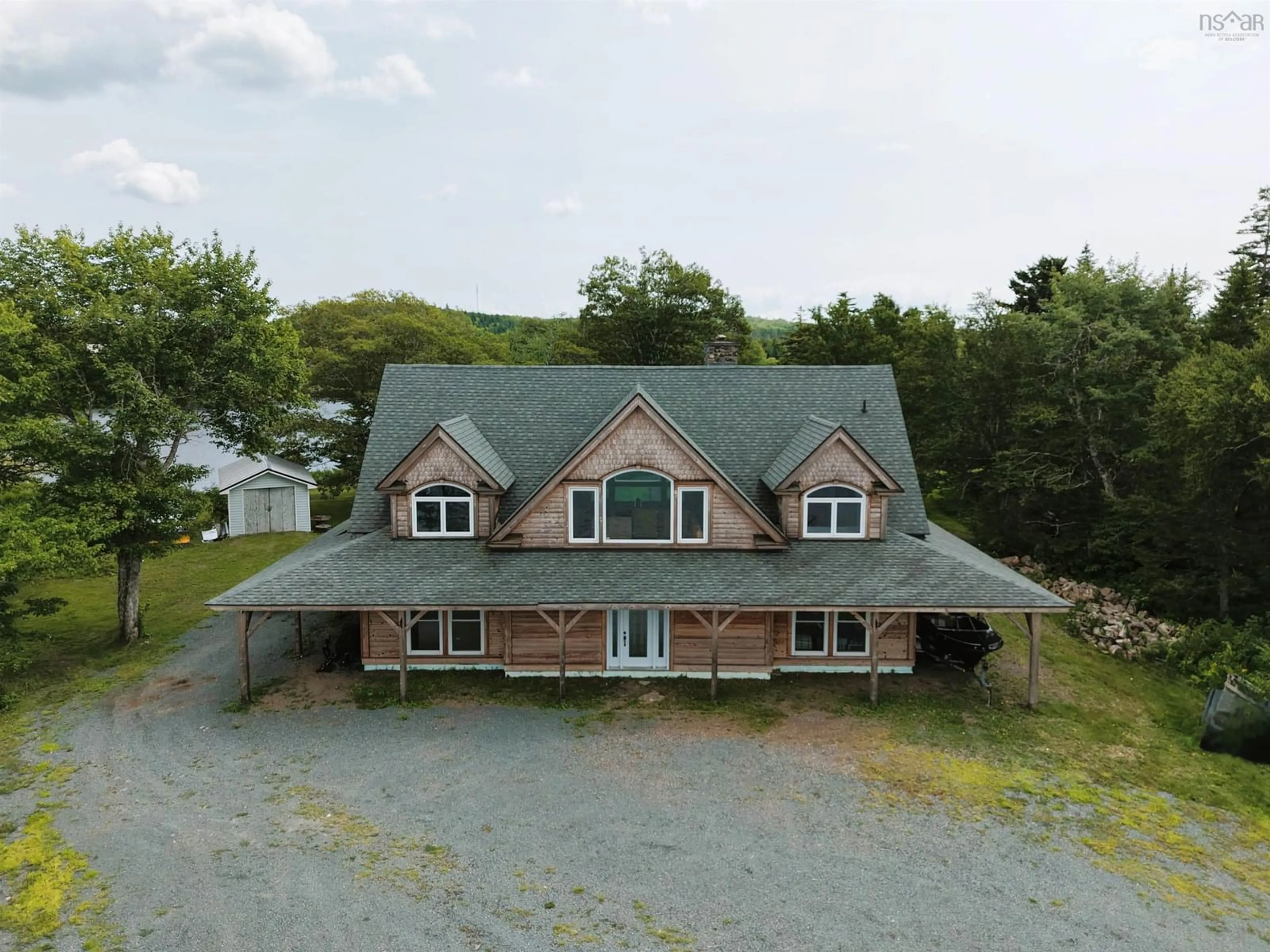 A pic from outside/outdoor area/front of a property/back of a property/a pic from drone, unknown for 47 Pats Blvd, Sutherlands Lake Nova Scotia B0M 1M0