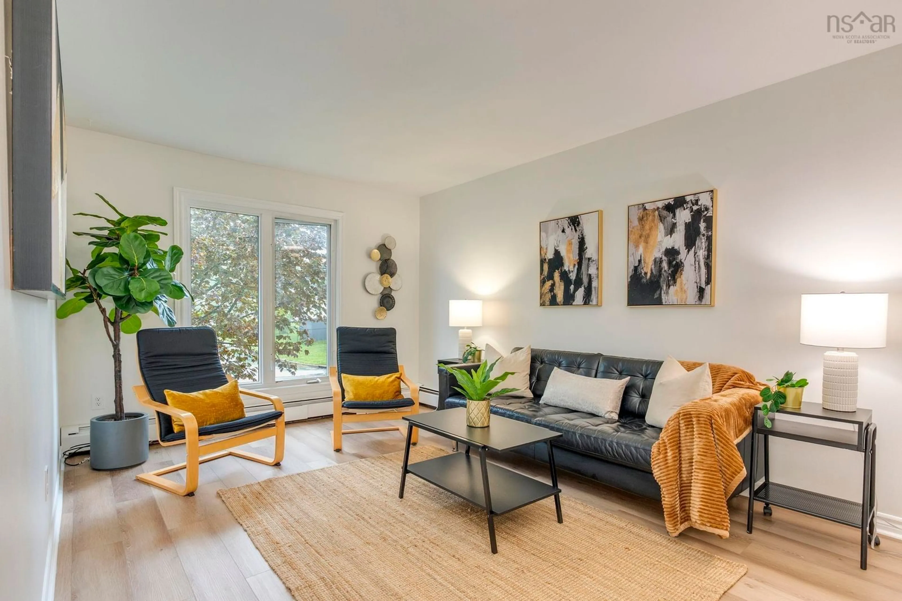 Living room with furniture, wood/laminate floor for 25 Circassion Dr, Cole Harbour Nova Scotia B2W 4R2