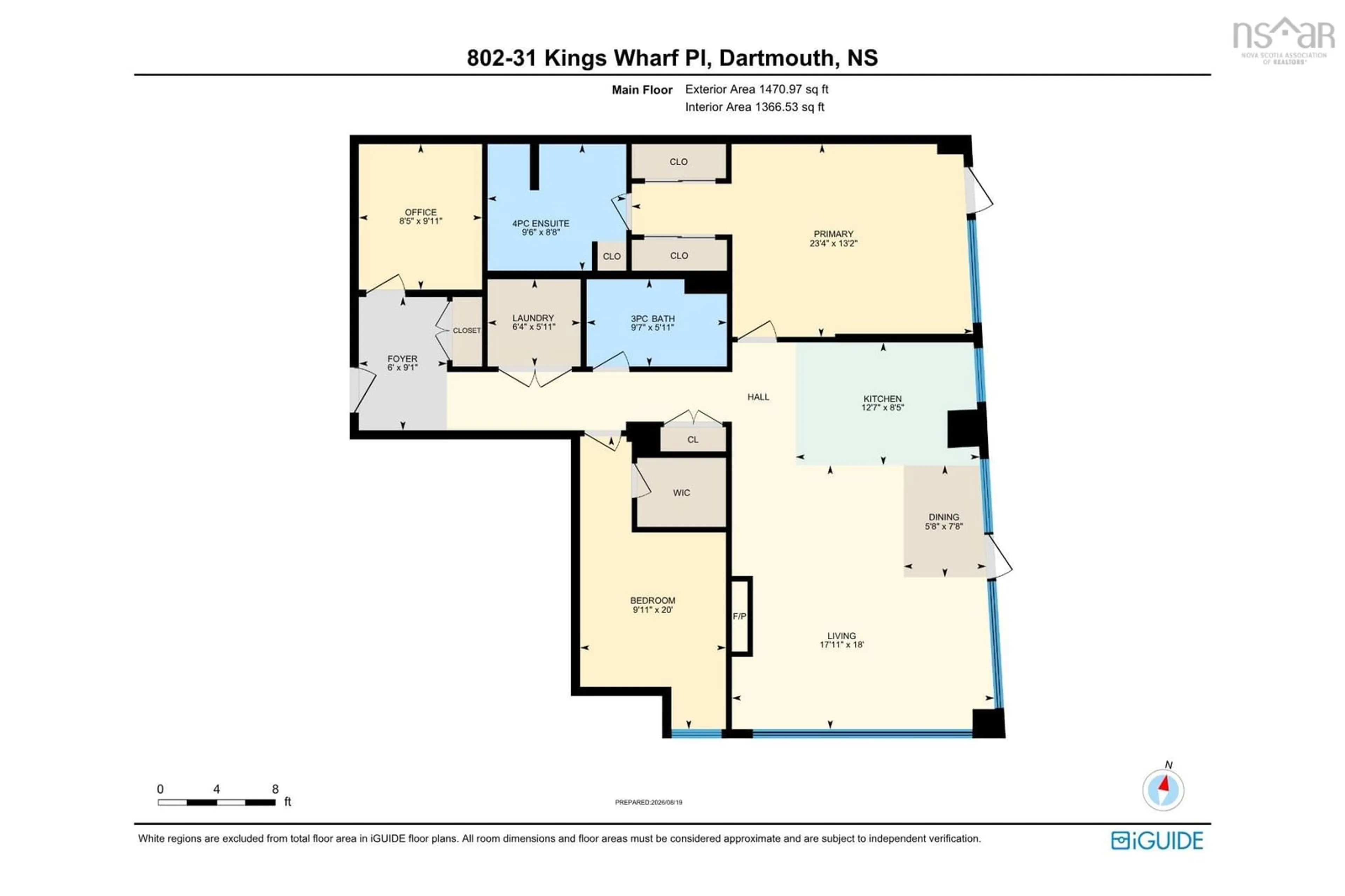 Floor plan for 31 Kings Wharf Pl #802, Dartmouth Nova Scotia B2Y 0C1