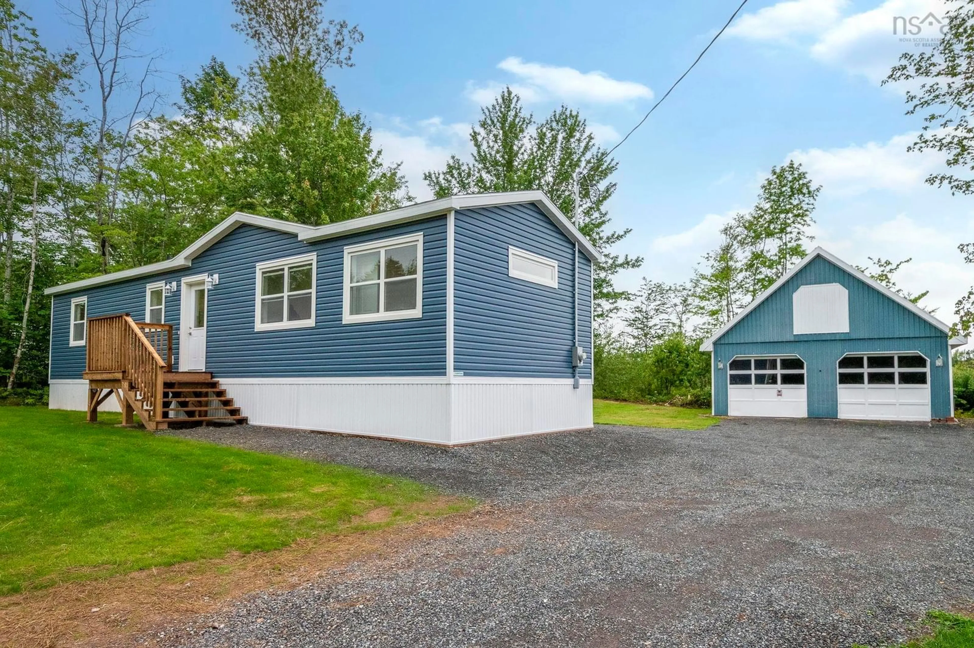 Home with vinyl exterior material, street for 7200 Highway 6, Three Brooks Nova Scotia B0K 1H0