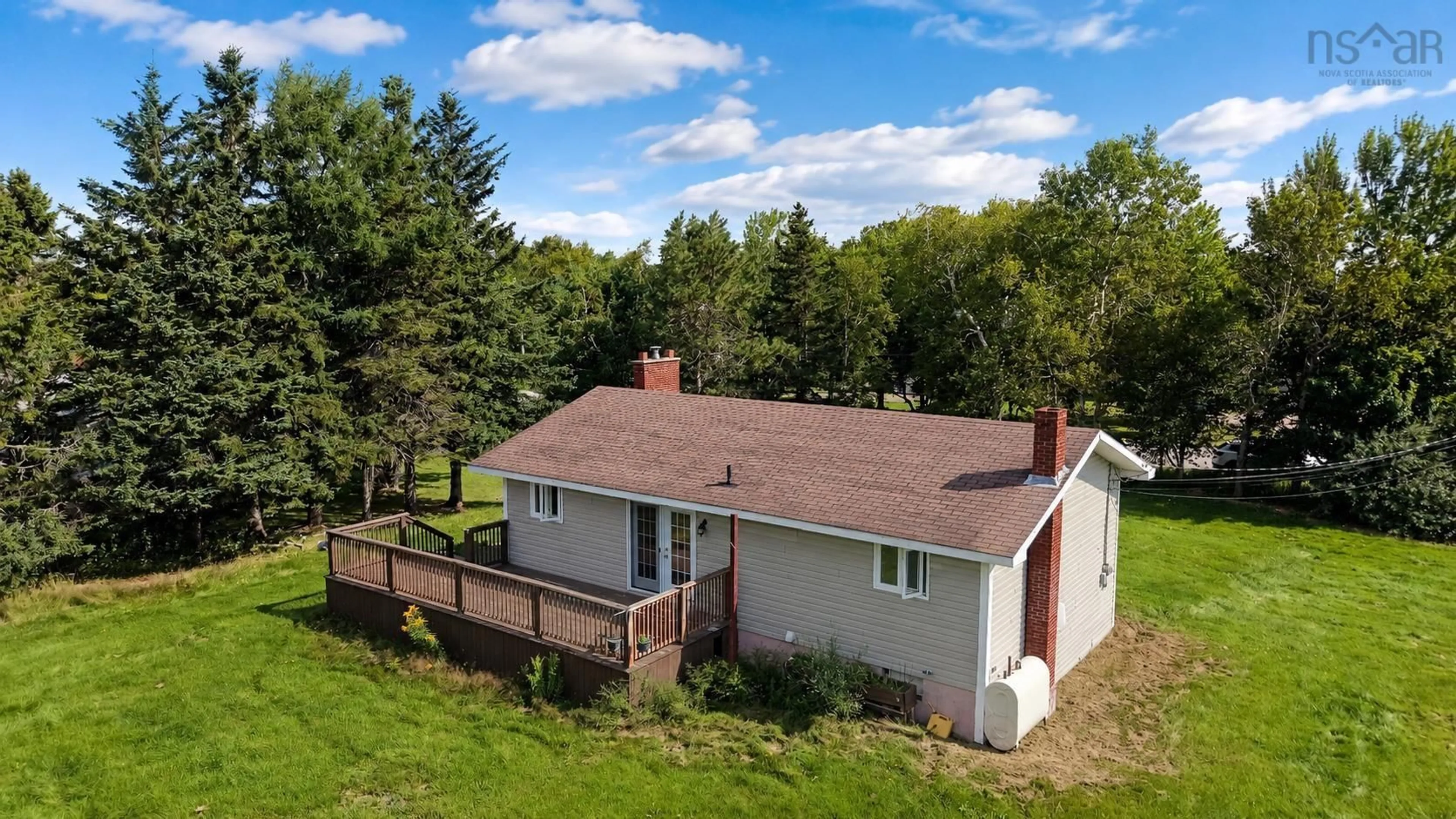 A pic from outside/outdoor area/front of a property/back of a property/a pic from drone, water/lake/river/ocean view for 365 Johnson Rd, Georges River Nova Scotia B1Y 3C1