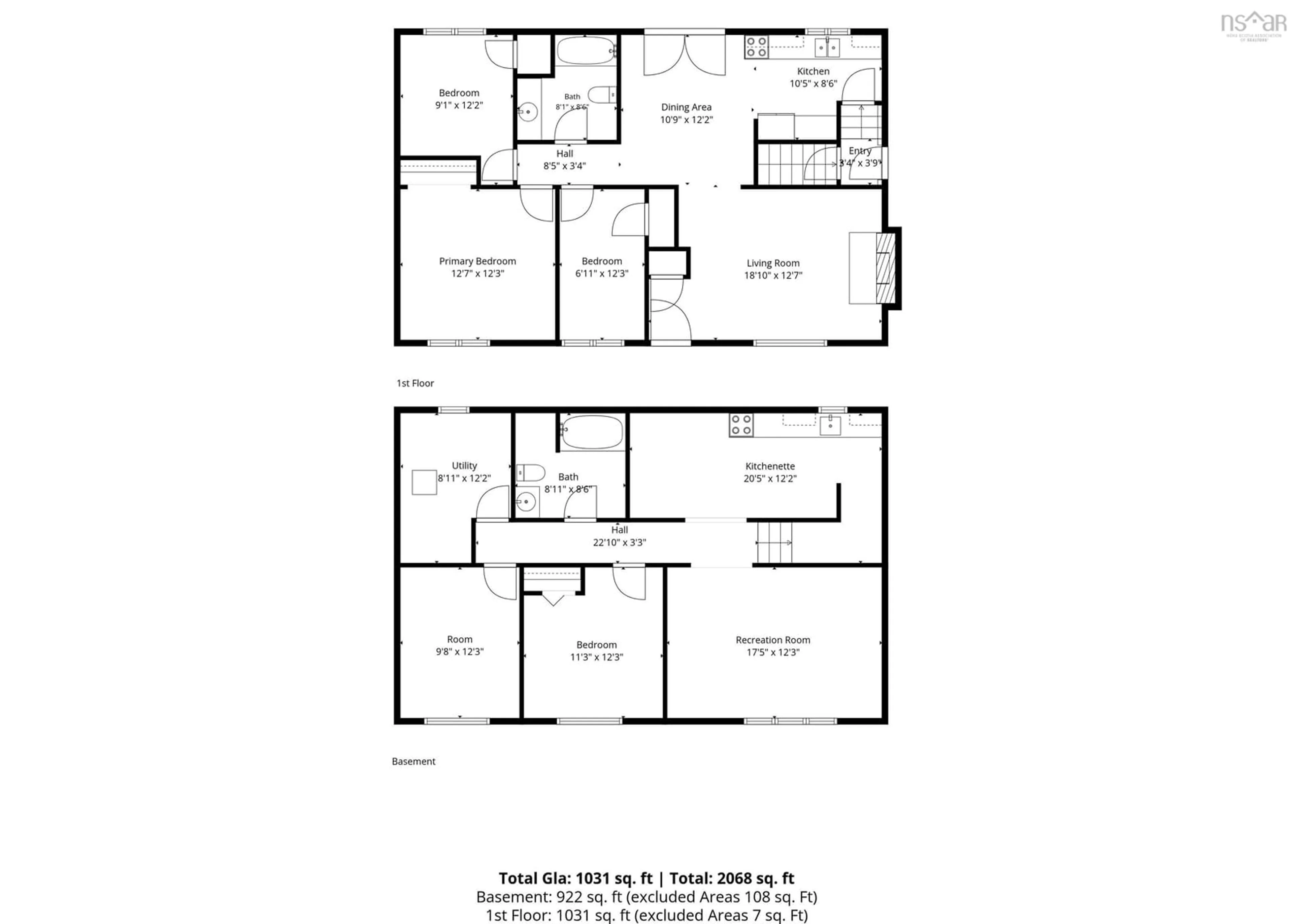 Floor plan for 365 Johnson Rd, Georges River Nova Scotia B1Y 3C1