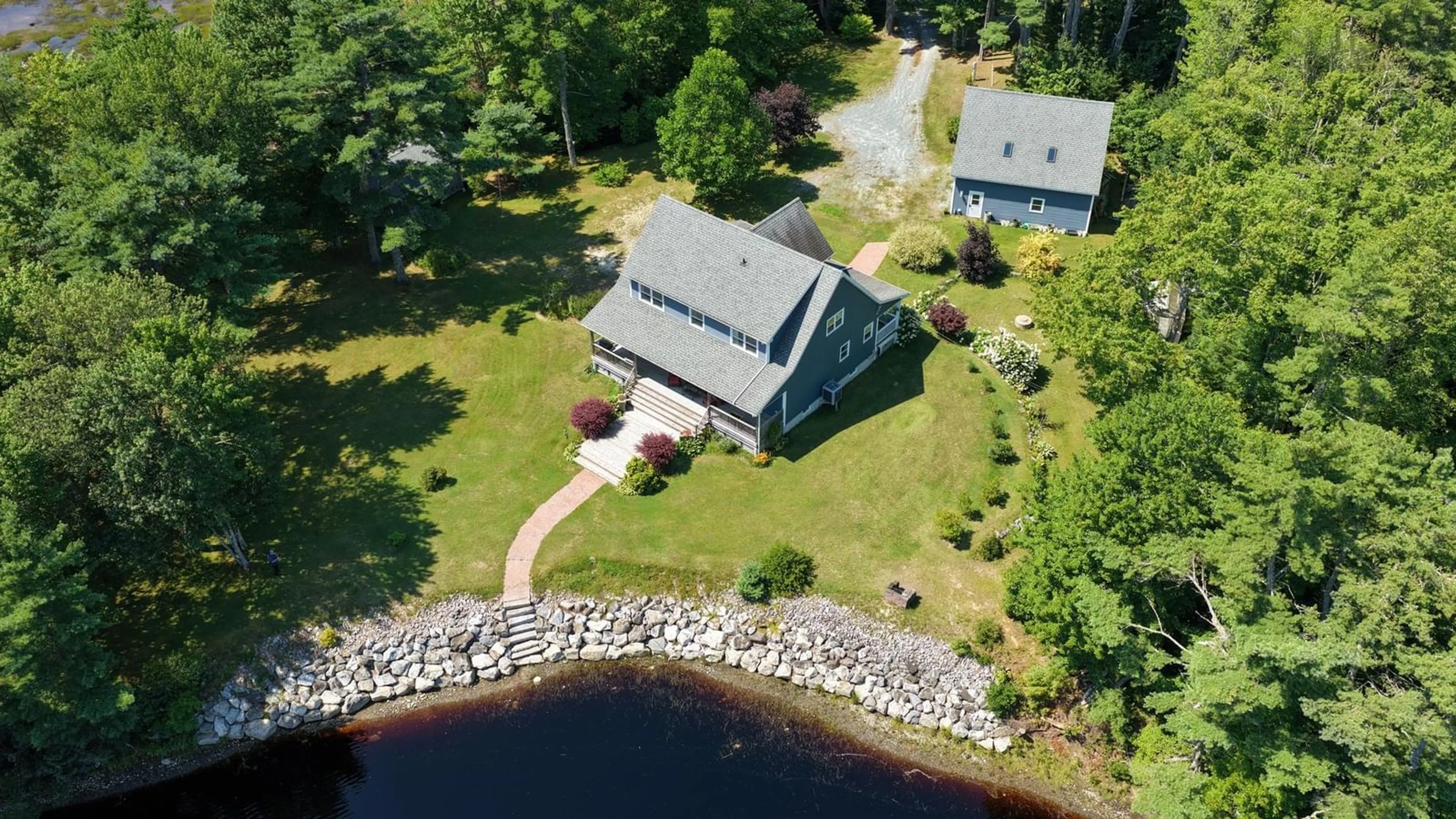 A pic from outside/outdoor area/front of a property/back of a property/a pic from drone, water/lake/river/ocean view for 49 Highway 3 #Lot B-3, Sable River Nova Scotia B0T 1V0