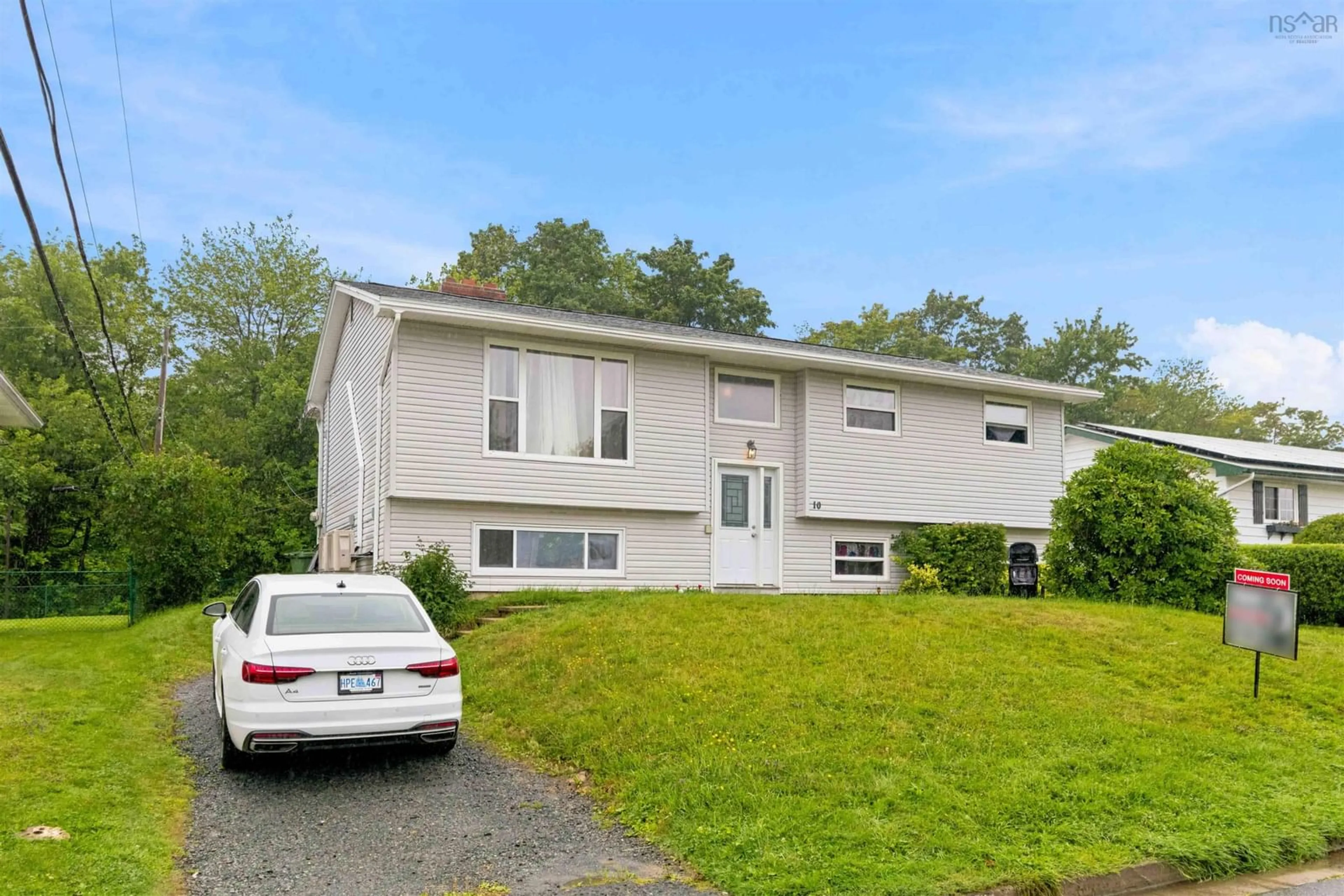 Home with vinyl exterior material, street for 10 Sampson Dr, Lower Sackville Nova Scotia B4C 3E8