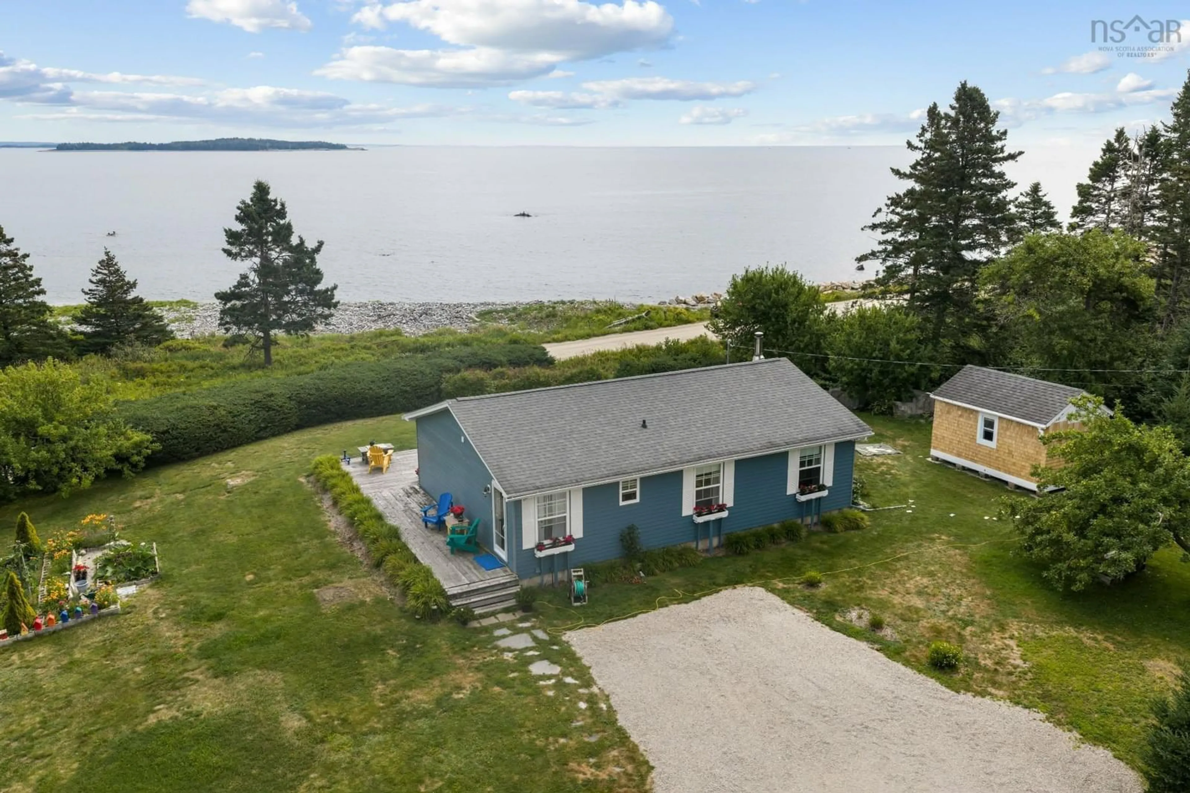 A pic from outside/outdoor area/front of a property/back of a property/a pic from drone, water/lake/river/ocean view for 66 Backman Rd, Bayswater Nova Scotia B0J 1T0
