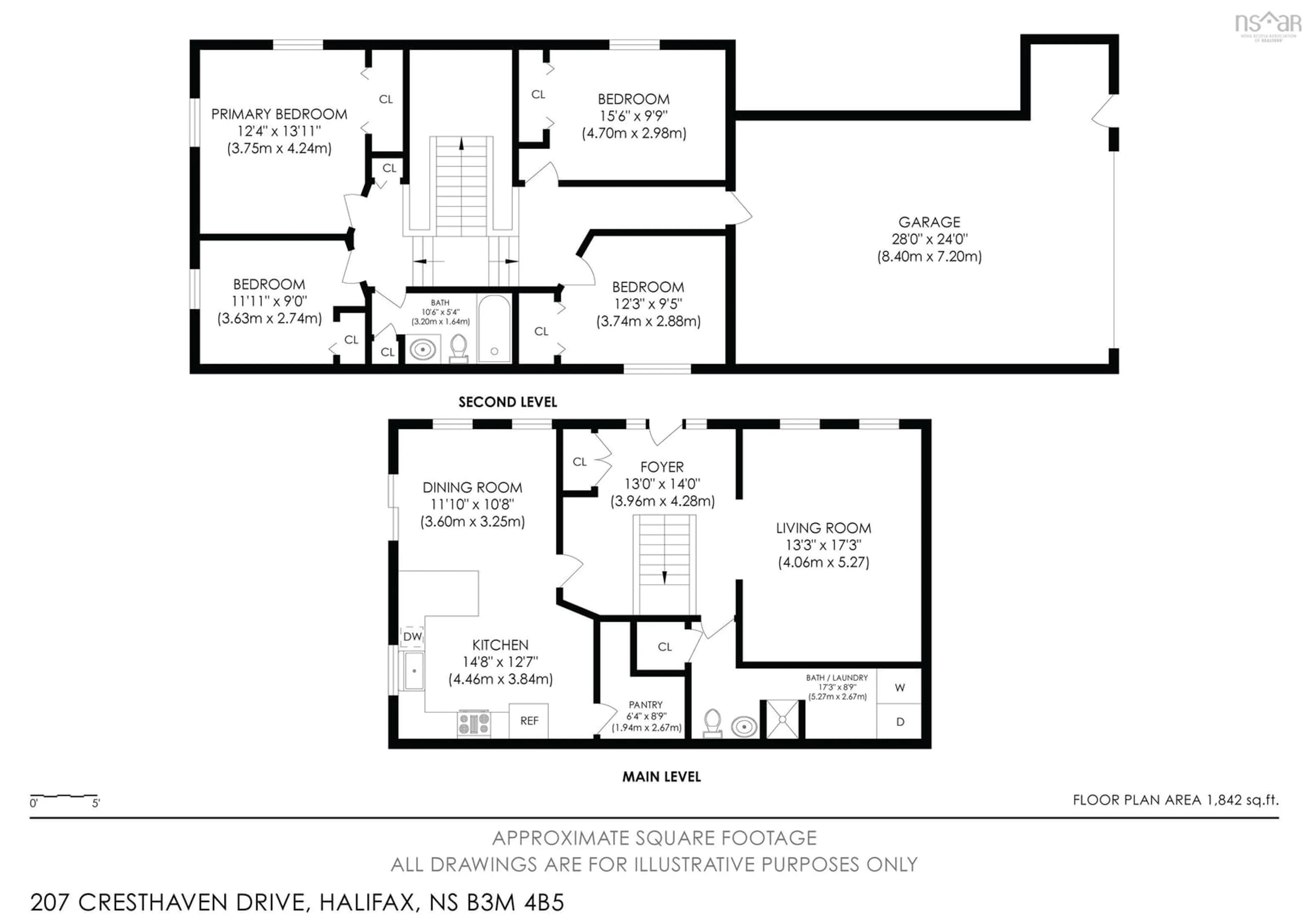 Floor plan for 207 Cresthaven Dr, Halifax Nova Scotia B3M 4B5