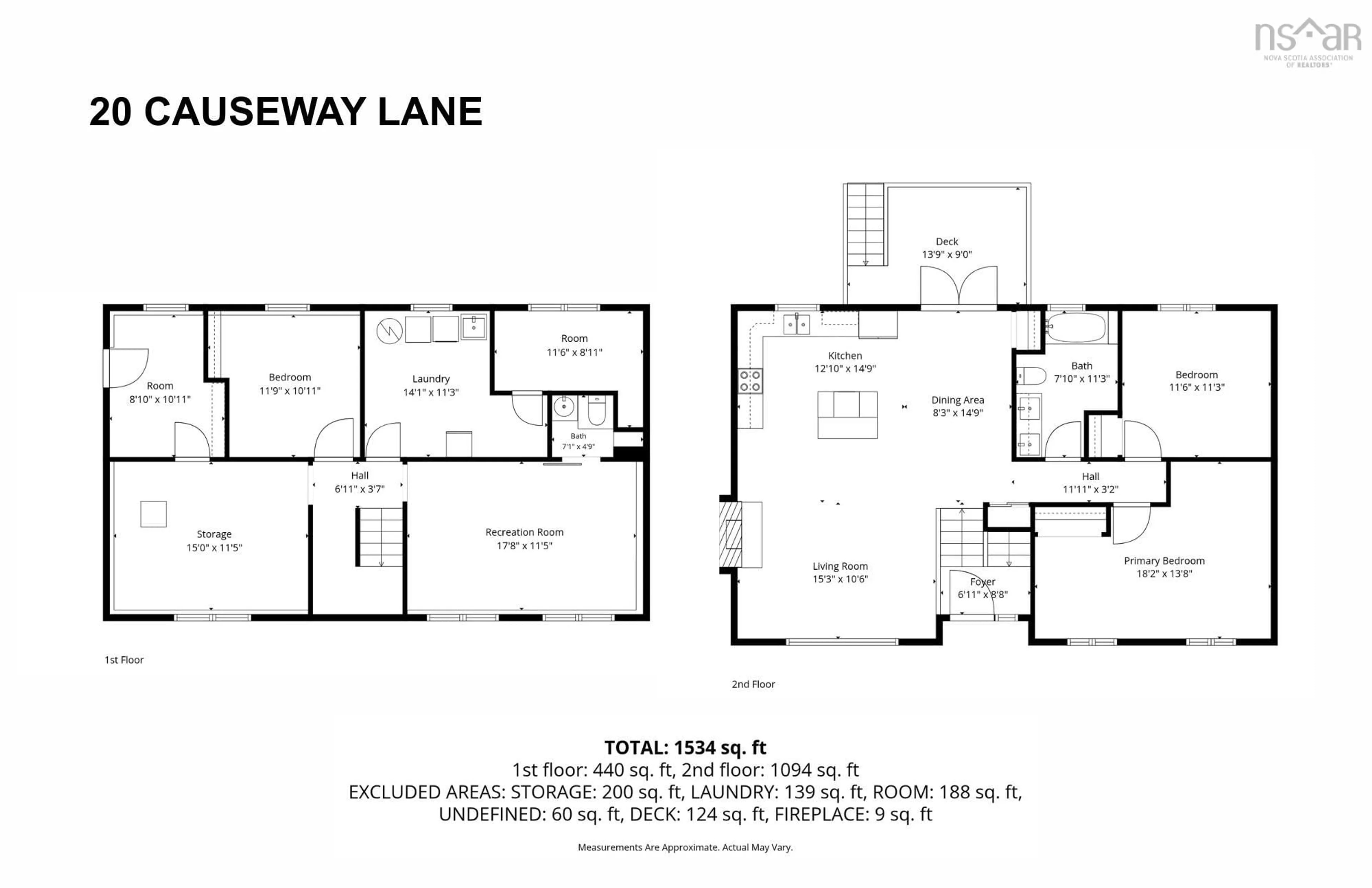 Floor plan for 20 Causeway Rd, Seaforth Nova Scotia B0J 2L0