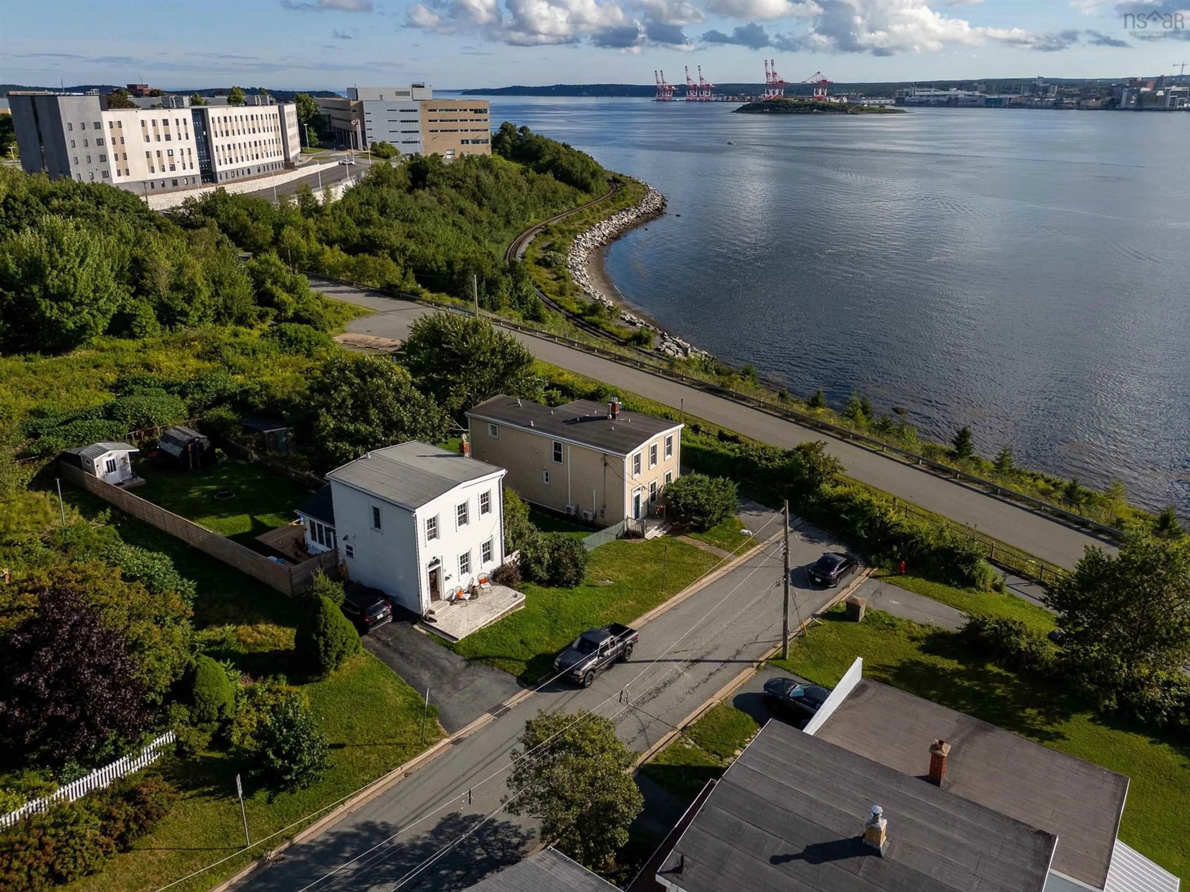 A pic from outside/outdoor area/front of a property/back of a property/a pic from drone, water/lake/river/ocean view for 33 Cuisack St, Dartmouth Nova Scotia B2Y 2L7