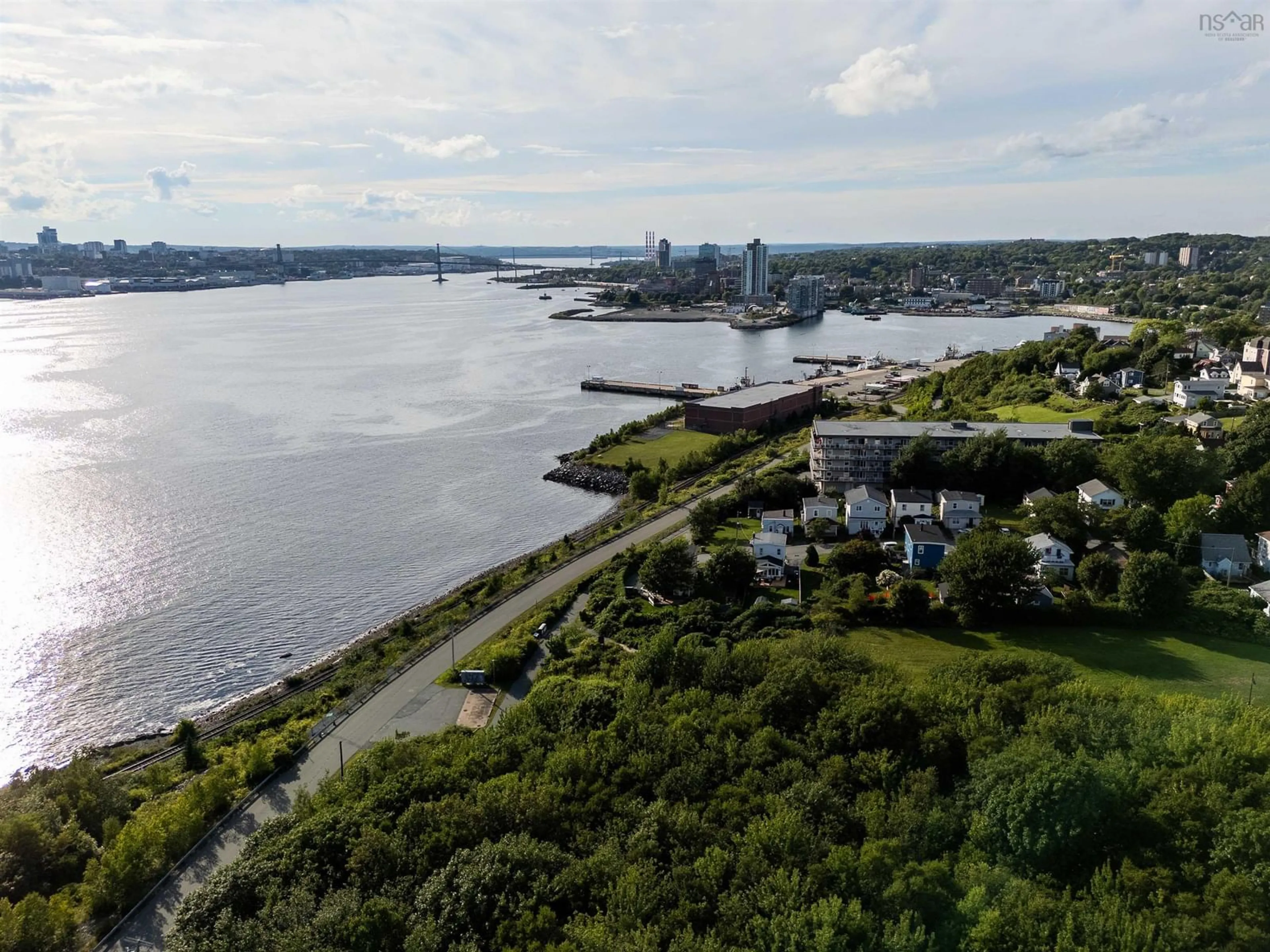 A pic from outside/outdoor area/front of a property/back of a property/a pic from drone, water/lake/river/ocean view for 33 Cuisack St, Dartmouth Nova Scotia B2Y 2L7