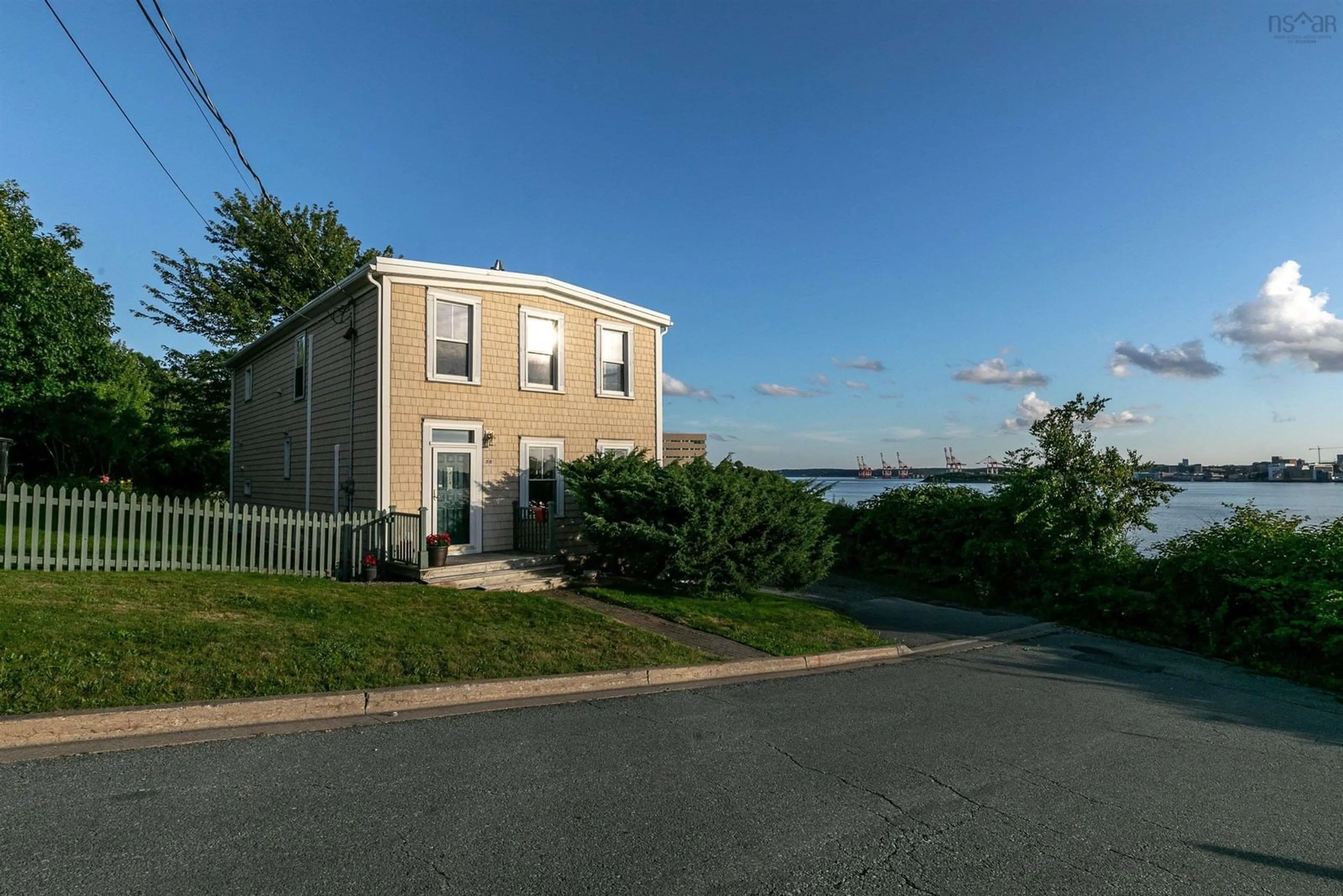 A pic from outside/outdoor area/front of a property/back of a property/a pic from drone, water/lake/river/ocean view for 33 Cuisack St, Dartmouth Nova Scotia B2Y 2L7