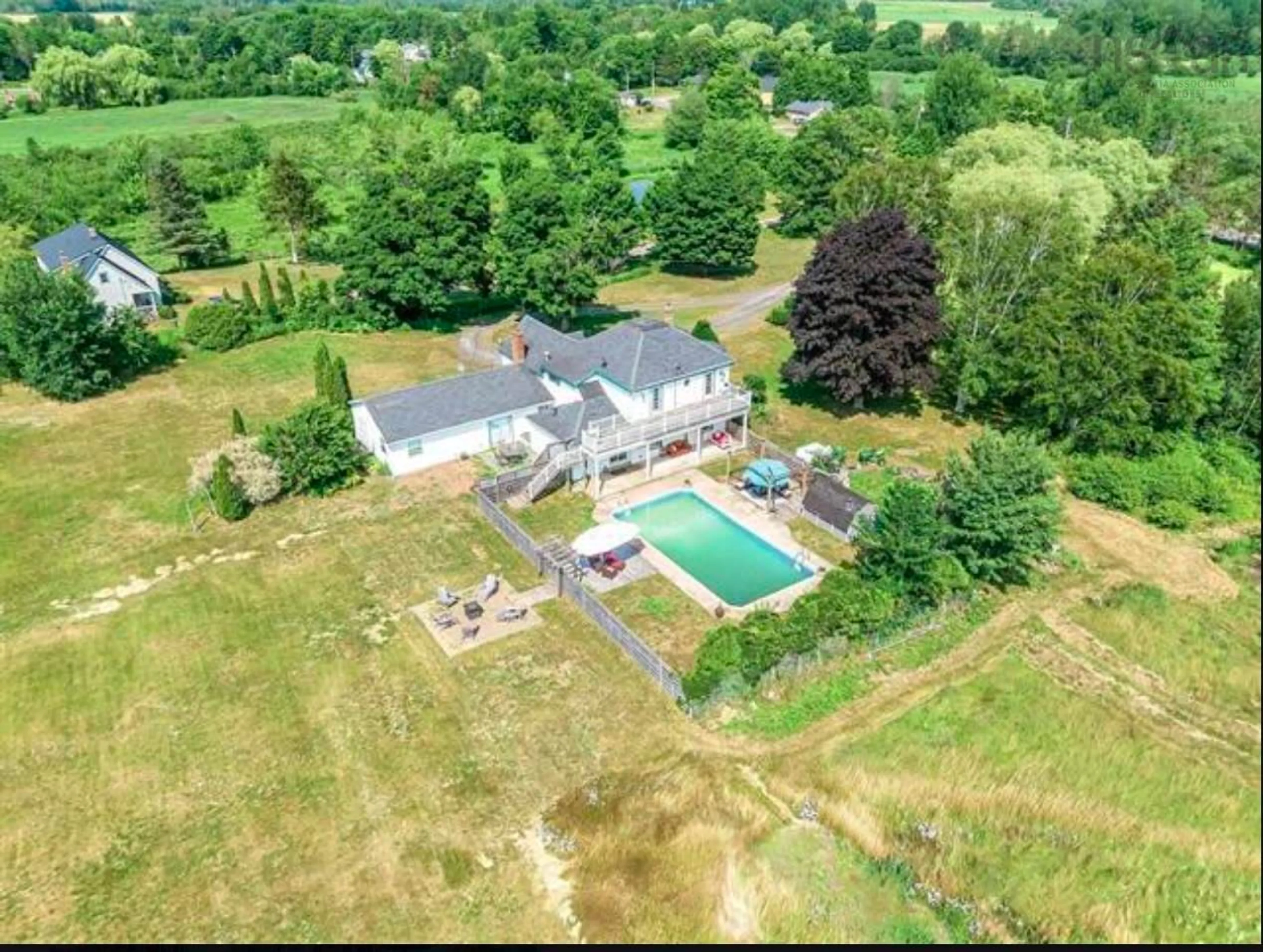 A pic from outside/outdoor area/front of a property/back of a property/a pic from drone, water/lake/river/ocean view for 8843 221 Hwy, Sheffield Mills Nova Scotia B0P 1H0